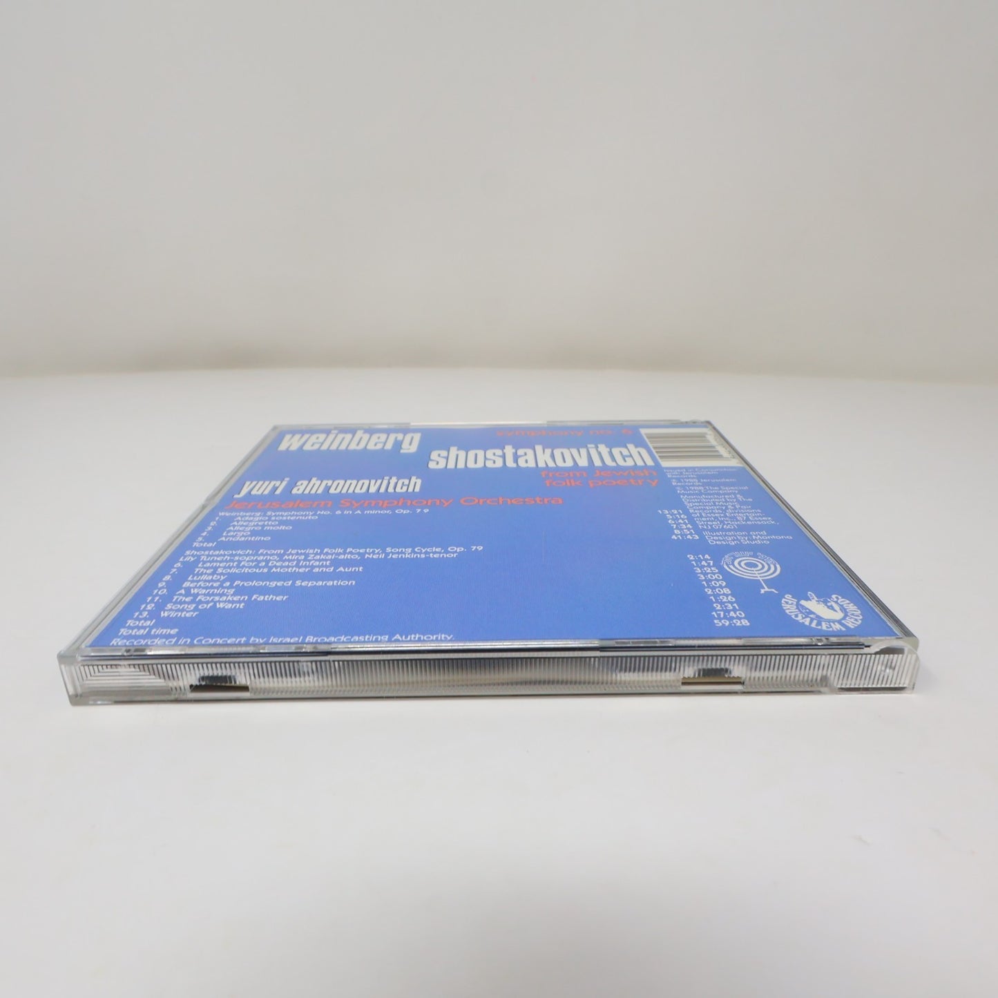 Weinberg Symphony No. 6/Shostakovich From Jewish Folk Poetry CD 1988 Classical