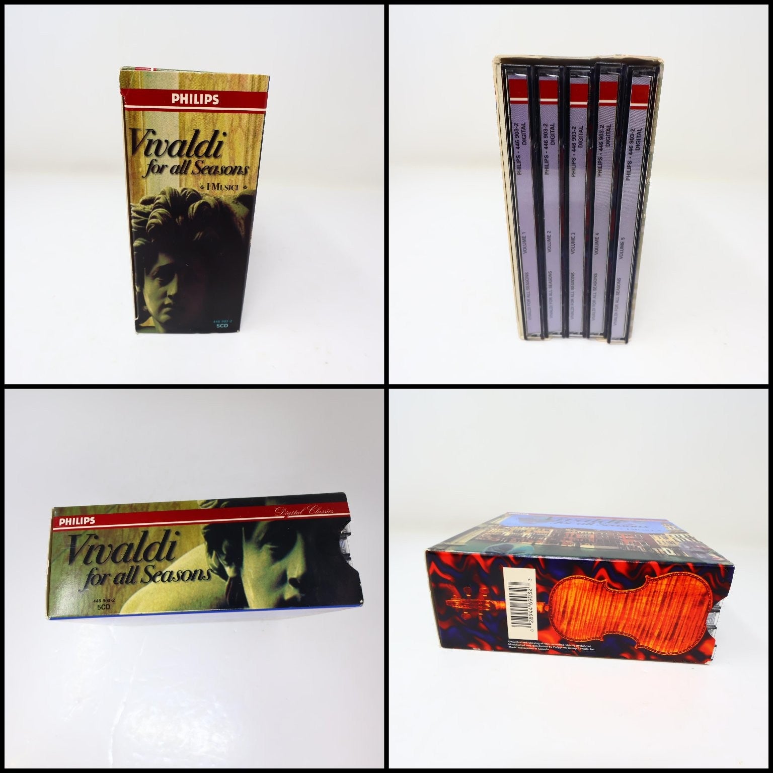 Vivaldi for All Seasons 5 CD Boxset 1995 Classical I Musici Philips Digital