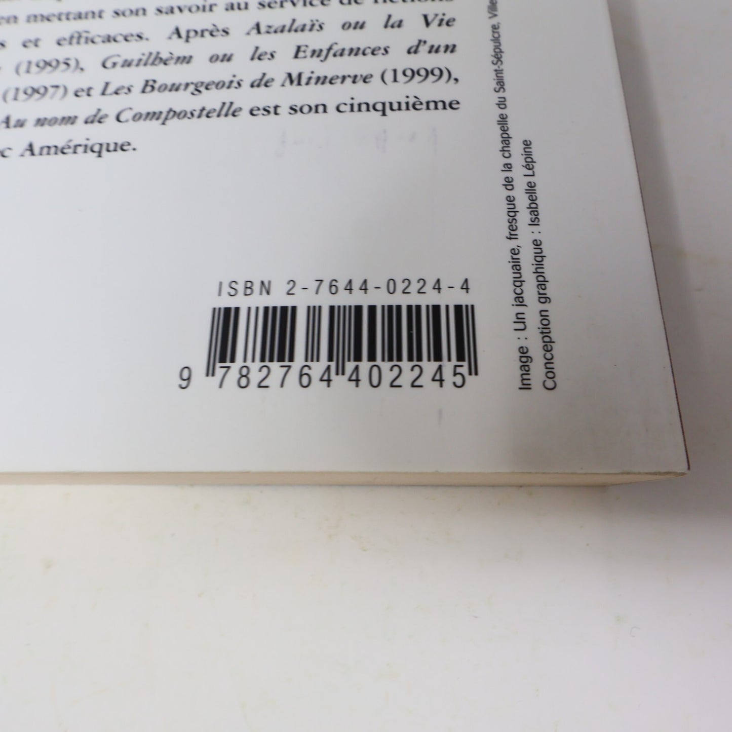 2003 Au Nom de Compostelle Maryse Rouy Québec Amérique Fiction Historique Livre