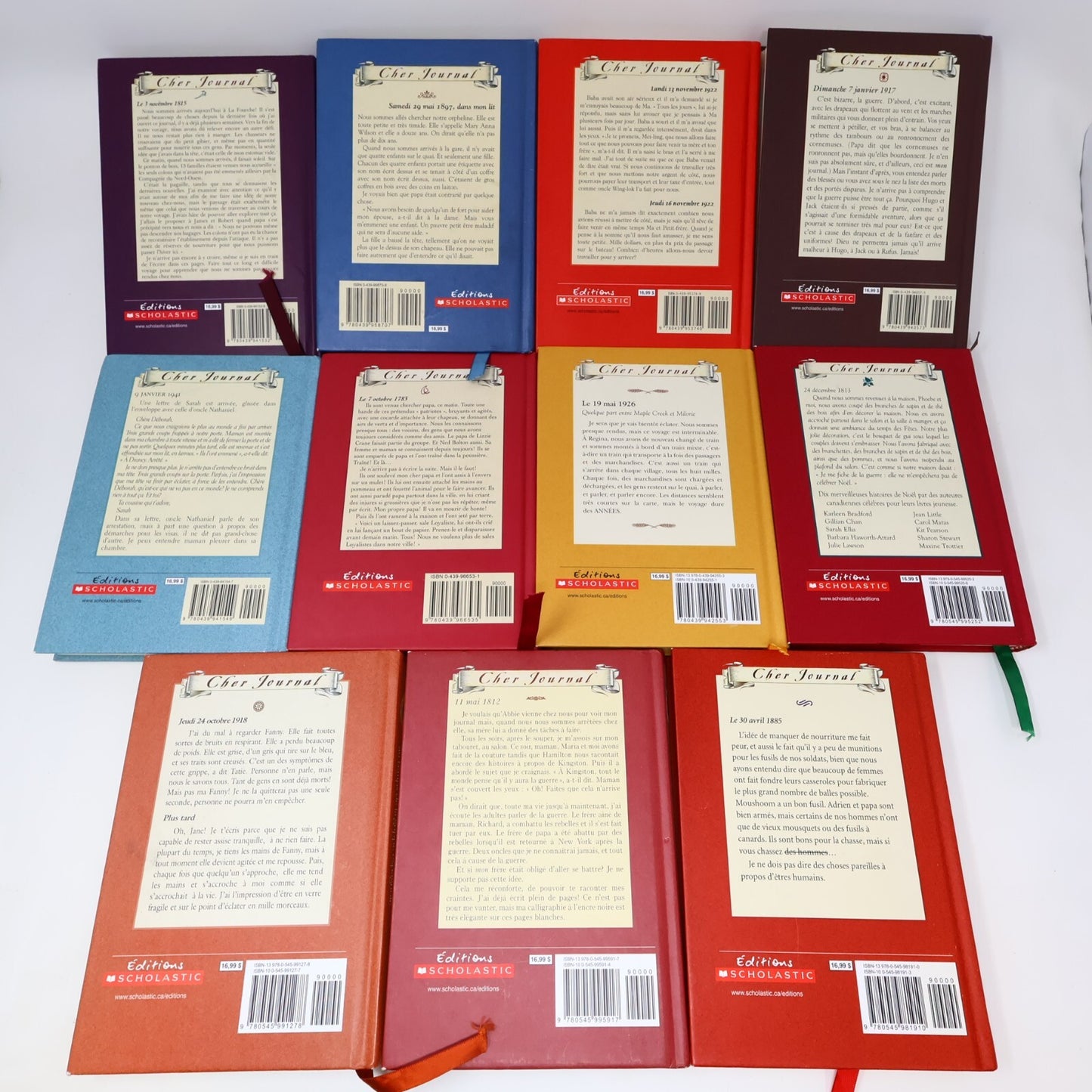 Cher Journal Lot 11 Livres Entrée Refusée/Vent de Guerre/Ma Soeur Orpheline HC