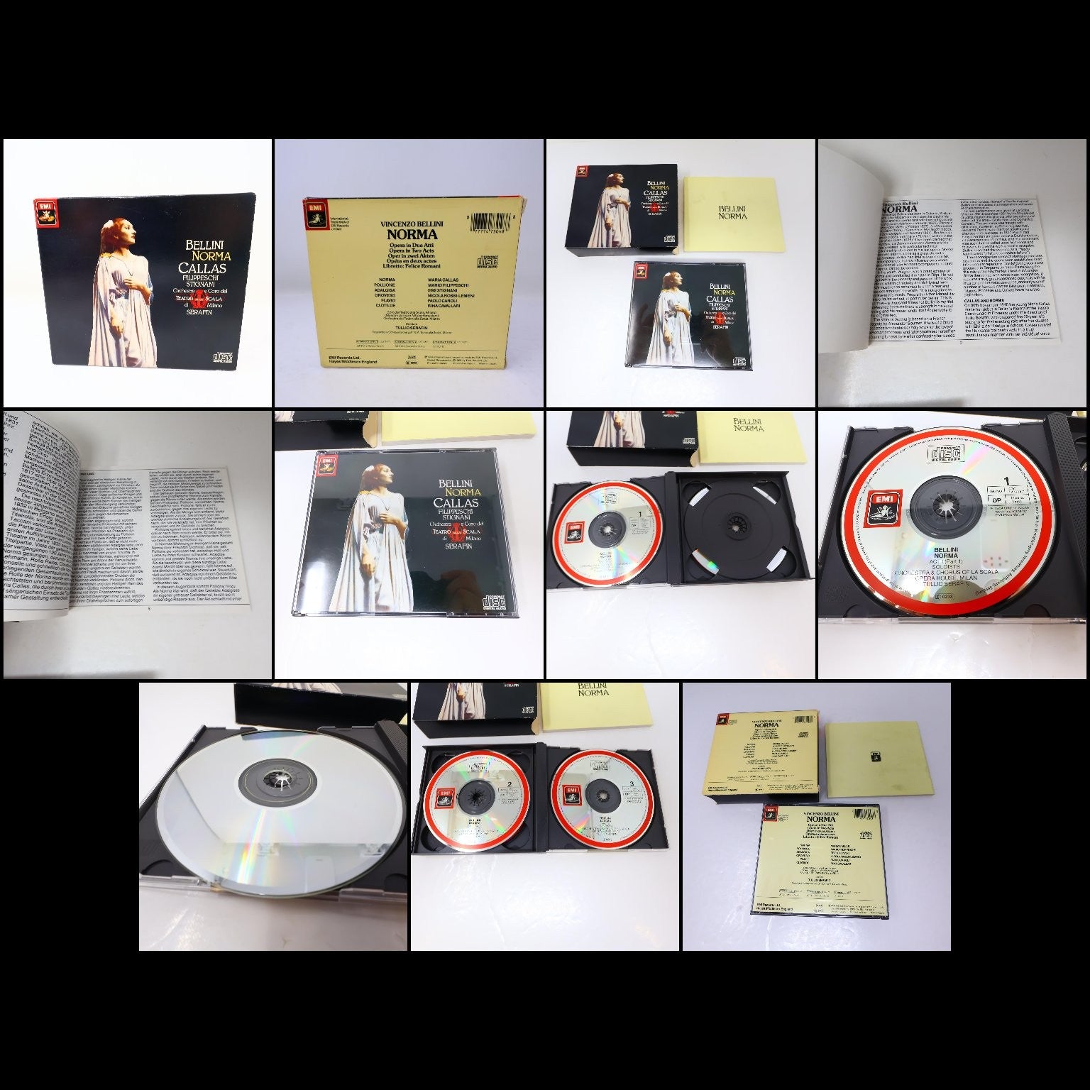 Maria Callas 5 CD Lot Bellini Norma/Opera Arias/La Divina/Duos/L'Art de Maria