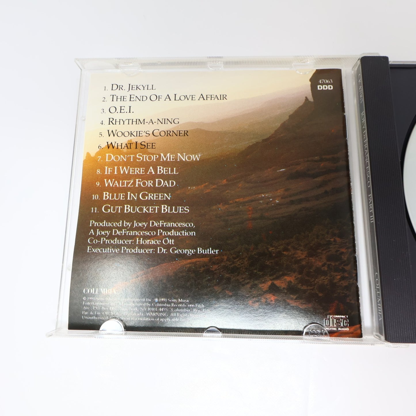 Joey DeFrancesco Part III #3 CD Columbia CK 47063 Dr. Jekyll/Rhythm-A-Ning