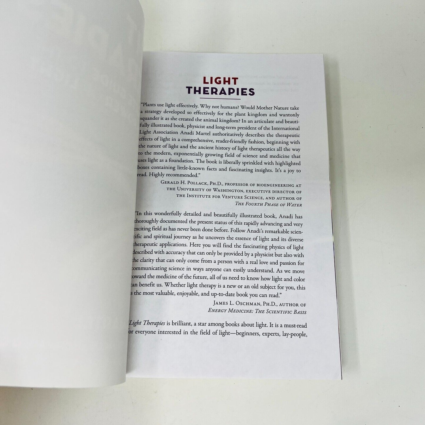 Light Therapies A Complete Guide to the Healing Power of Light by Anadi Martel