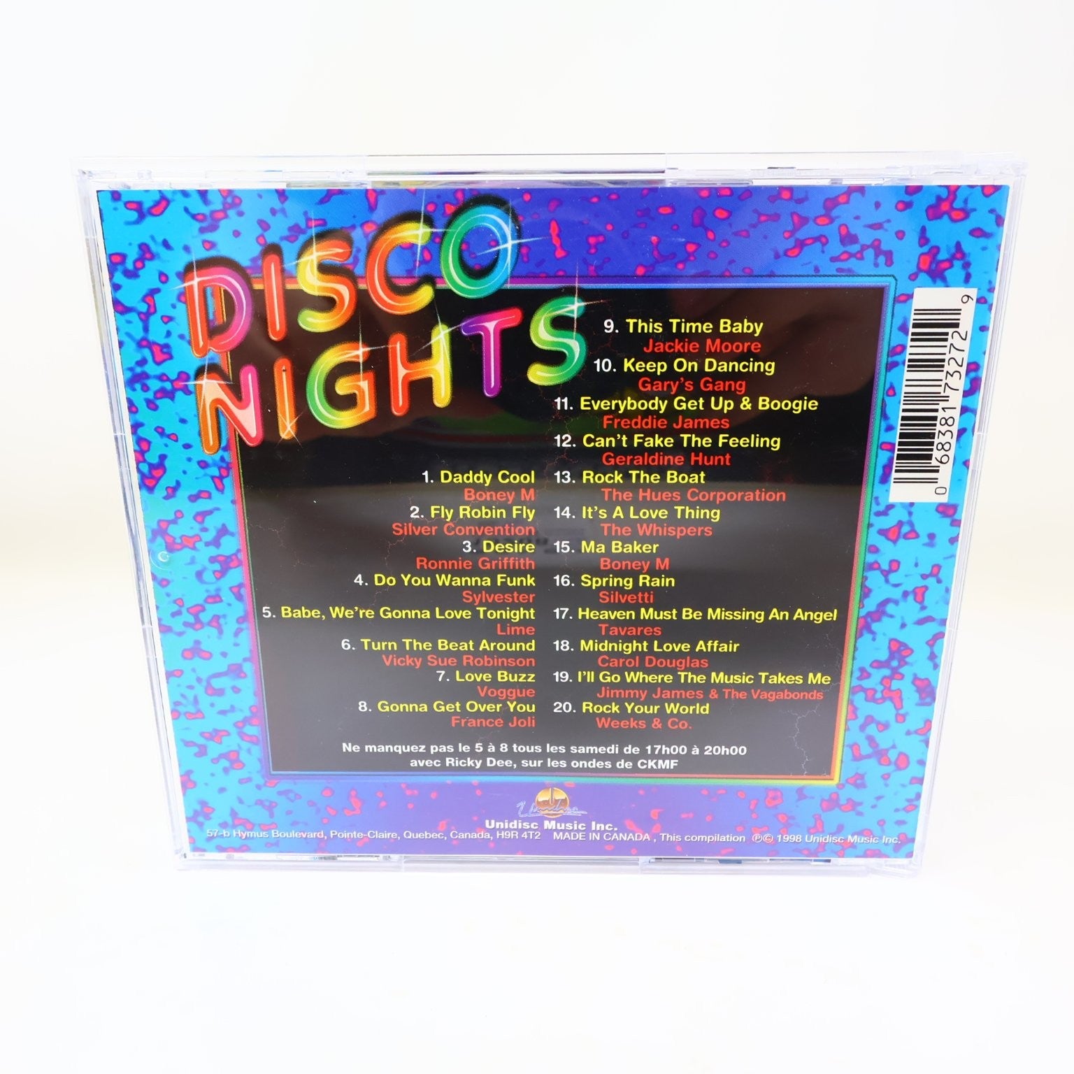 Le 5 À 8 Présente Disco Nights Vol. 3 CD 1998 Disco Dance Unidisc Radio Énergie