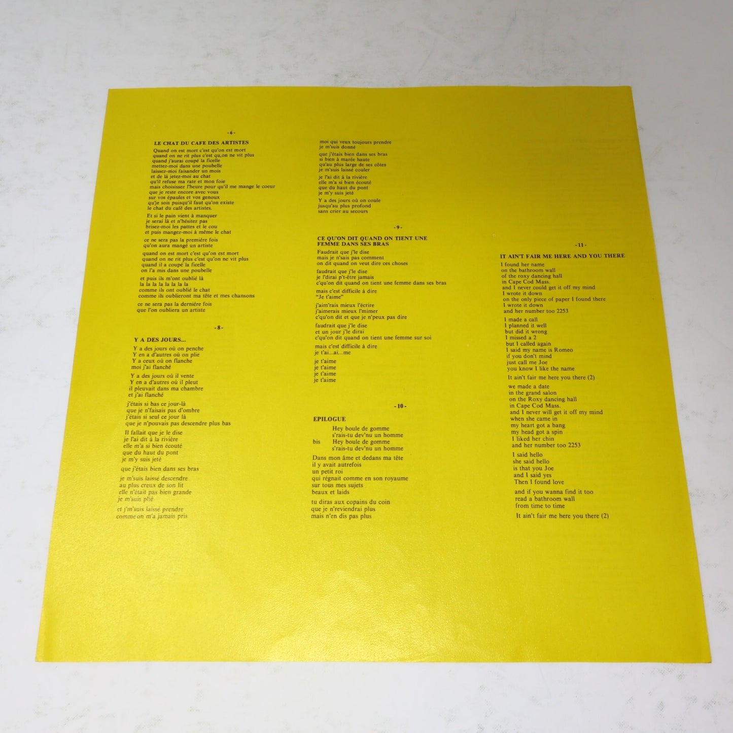 Jean-Pierre Ferland Lot 10 Disques Soleil/Jaune/Androgyne/Vierges Du Québec LP