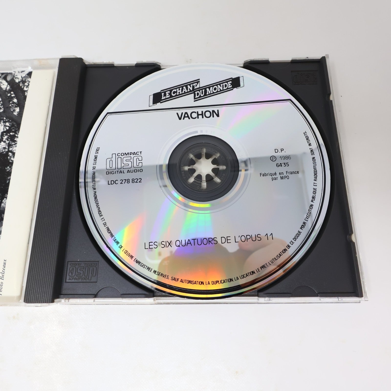 Pierre Vachon Les Six Quatuors de l'Opus 11 CD Trio à Cordes de Paris 80s