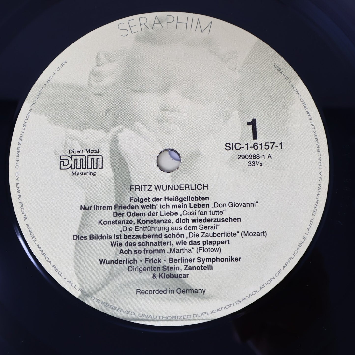 The Art of Fritz Wunderlich Tenor Seraphim 3x LP Record Vinyl Box Set SIC-6157