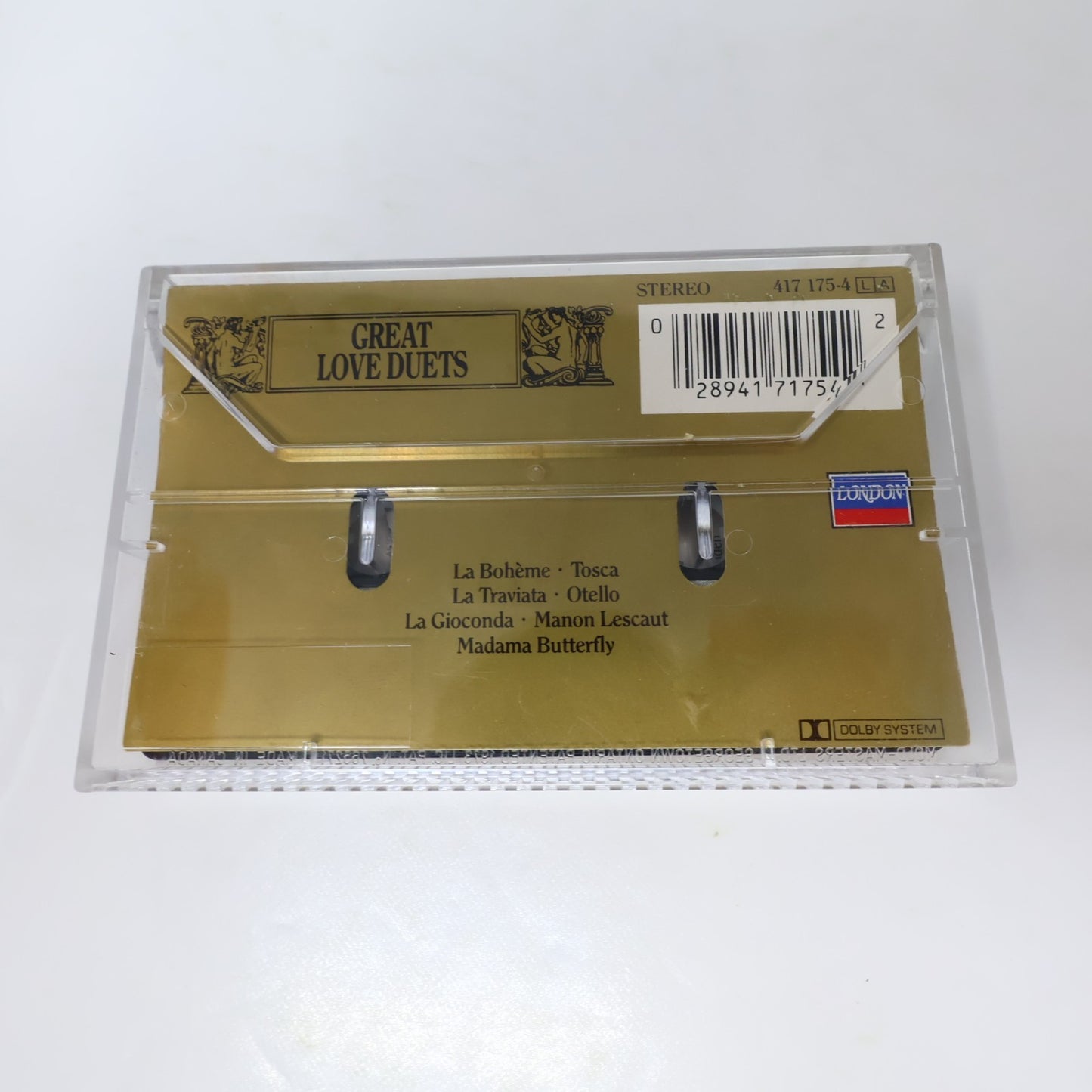 Great Love Duet Opera Gala Cassette Tebaldi/Del Monaco/Bergonzi/Corelli London