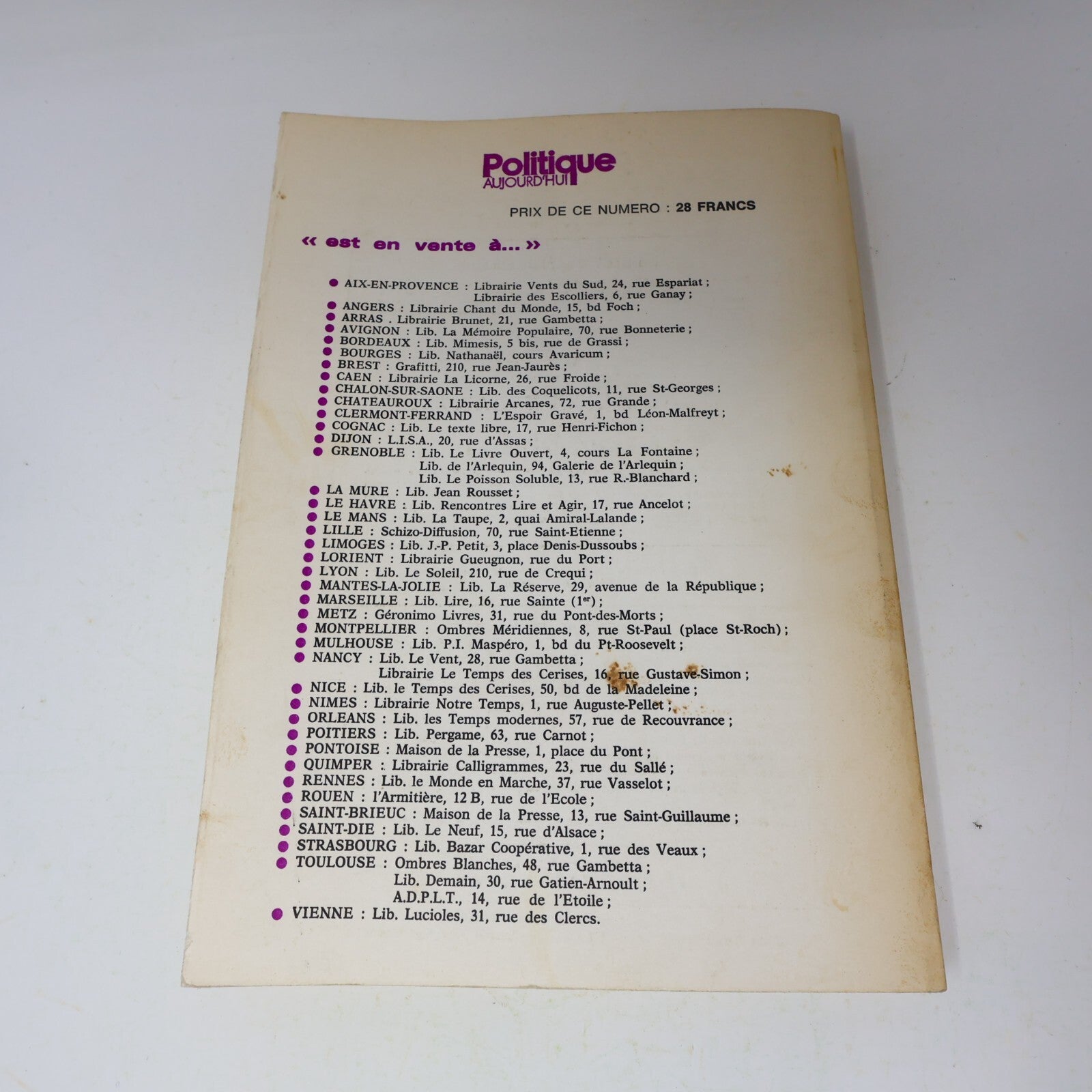 Politique d'Aujourd'hui #7-8 Québec de l'Indépendance au Socialisme 1978 Société
