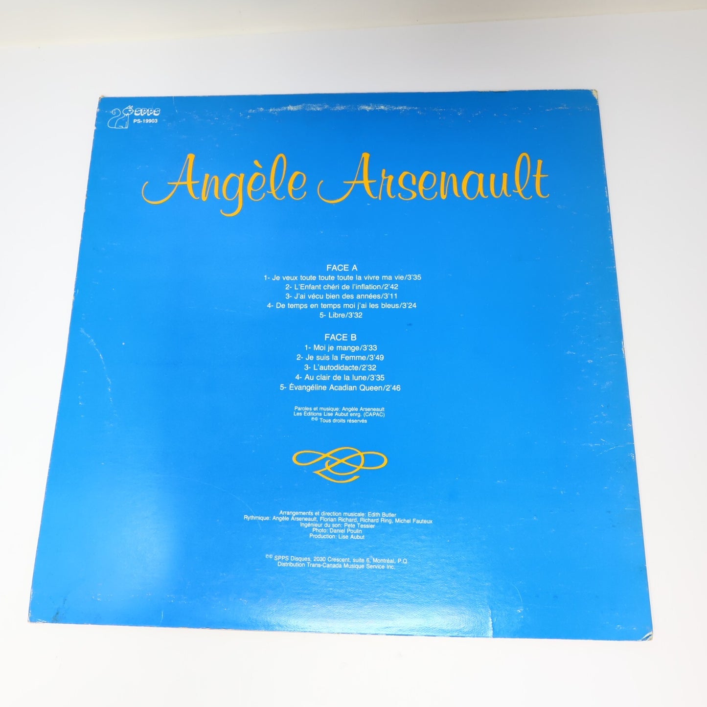 Angèle Arsenault Lot 2 Disques Record Moi J'mange Libre/Y'a Une Étoile Pour Vous