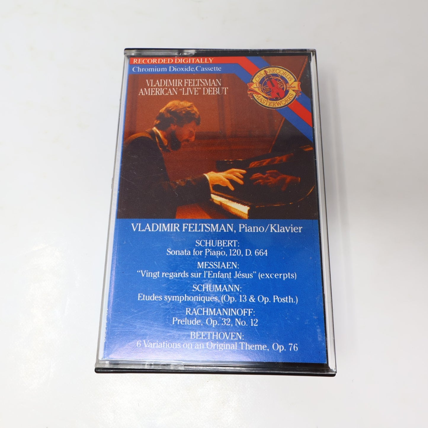 Vladimir Feltsman American "Live" Debut Cassette Piano/Klavier CBS 1988 40-44589