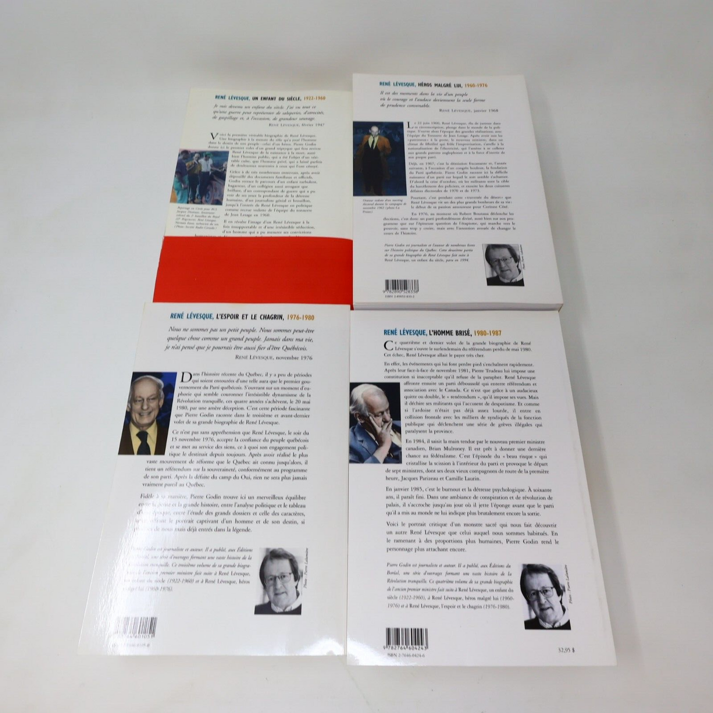 René Lévesque #1-4 Pierre Godin Biographie Politique Québec Lot 4 Livres Boréal