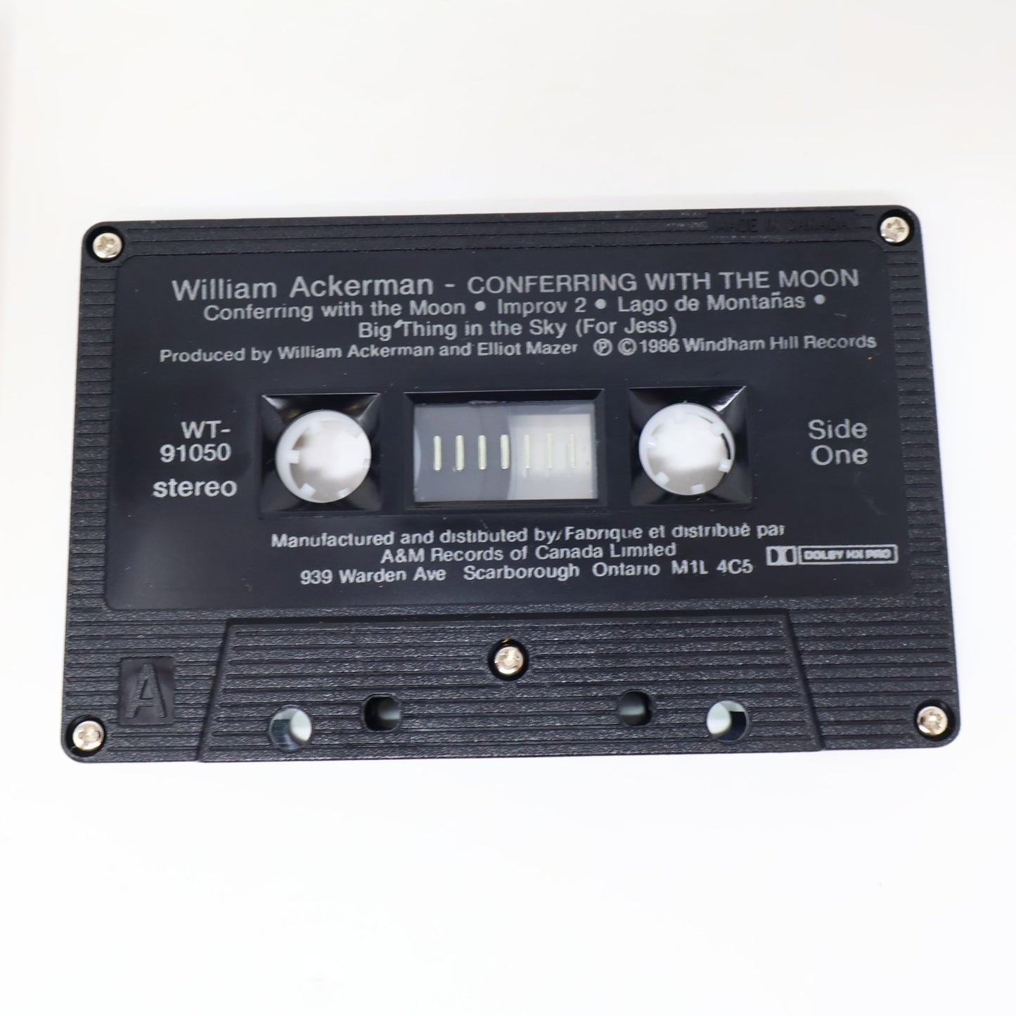 William Ackerman Conferring With The Moon Cassette Windham Hill Records 1986