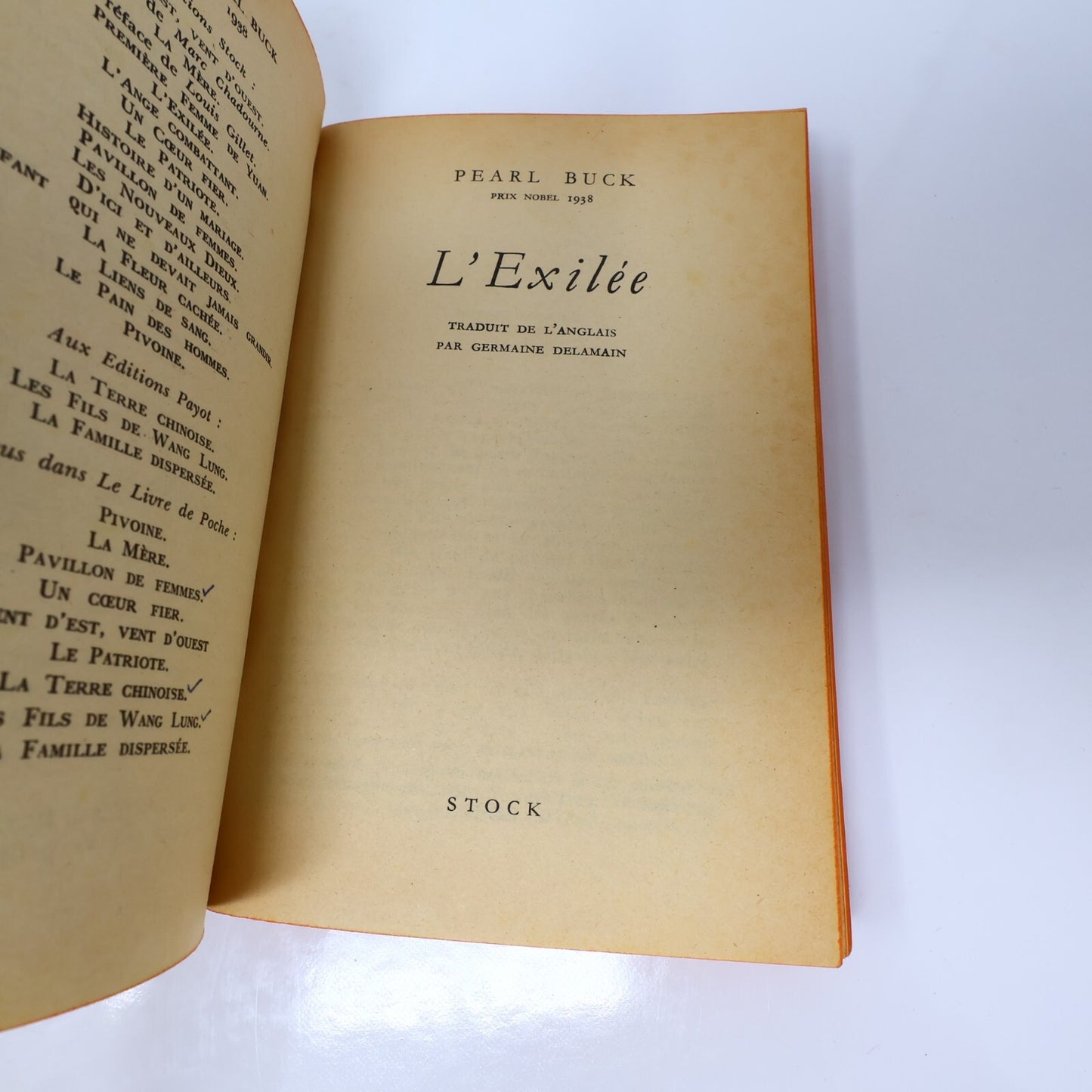 Pearl Buck Lot 5 Livres Poche Famille Dispersée/Fls de Wang Lung/L'Exilée French