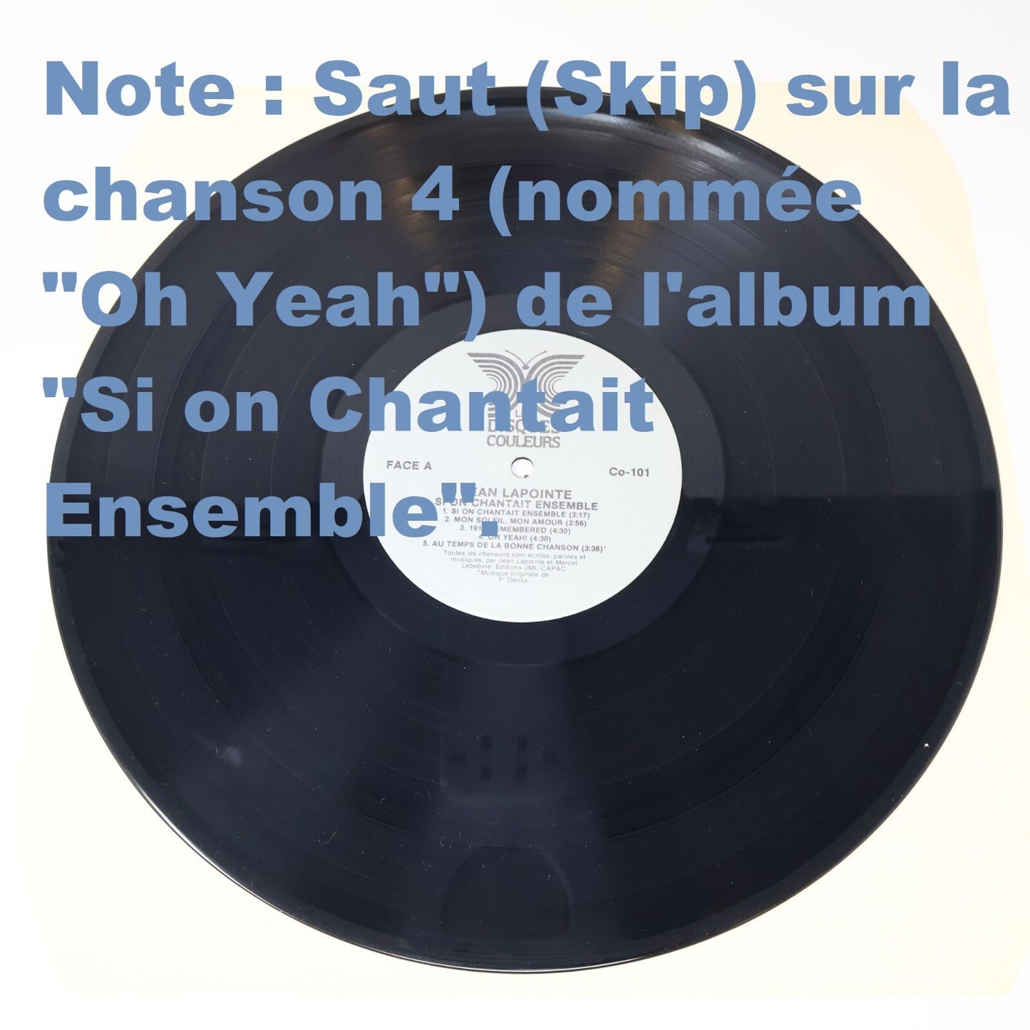 Jean Lapointe Lot 3 Disques Jongleur/Si On Chantait/Chante la ta Chanson Record
