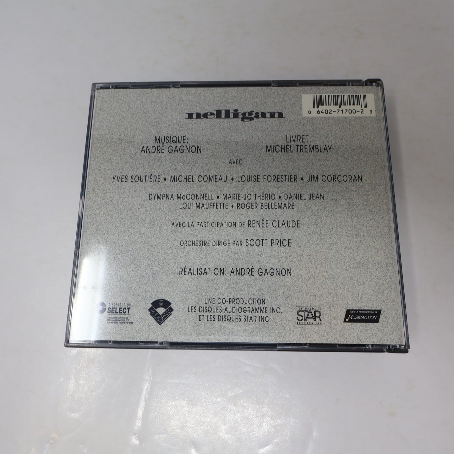 Nelligan Intégrale André Gagnon/Michel Tremblay CD Jim Corcoran/Renée Claude