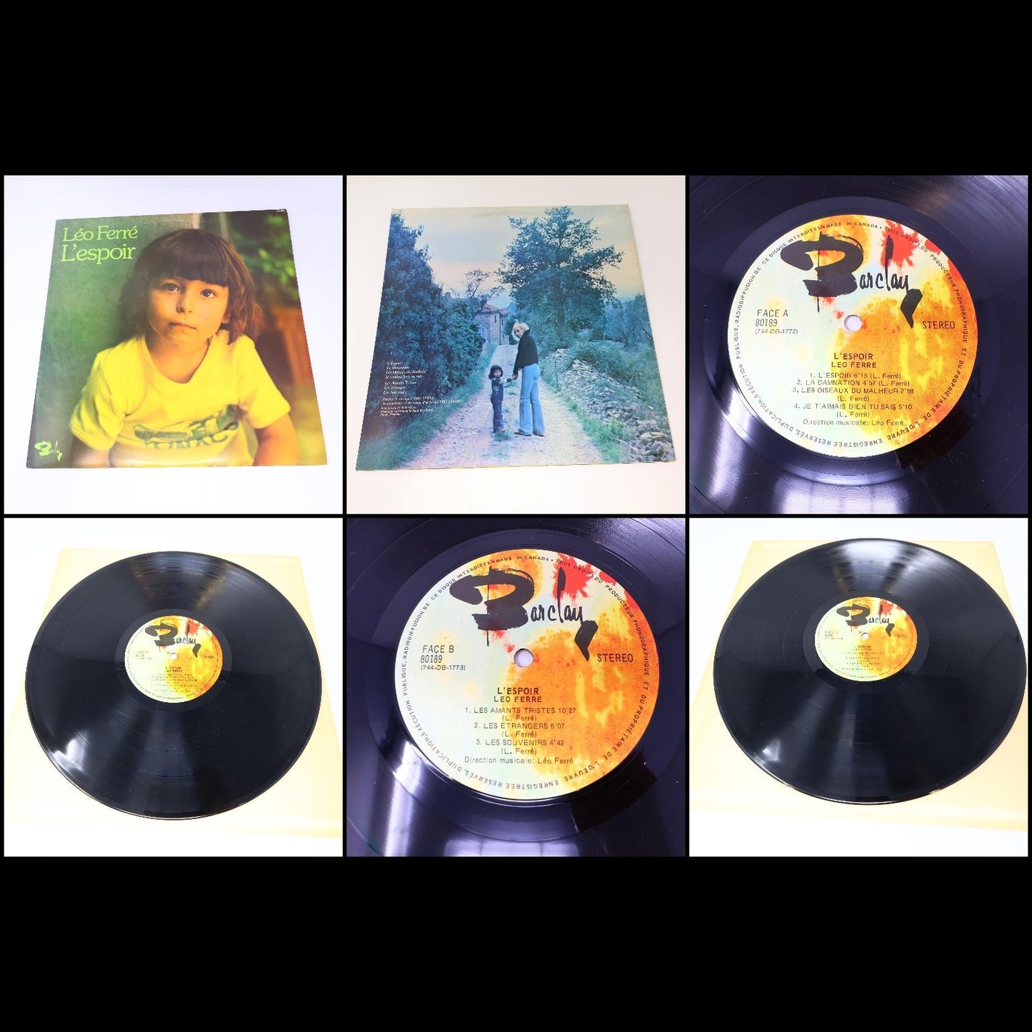 Léo Ferré Lot 10 Disques LP Record Amour Anarchie #1-2/Ludwig/Je Te Donne/Frime