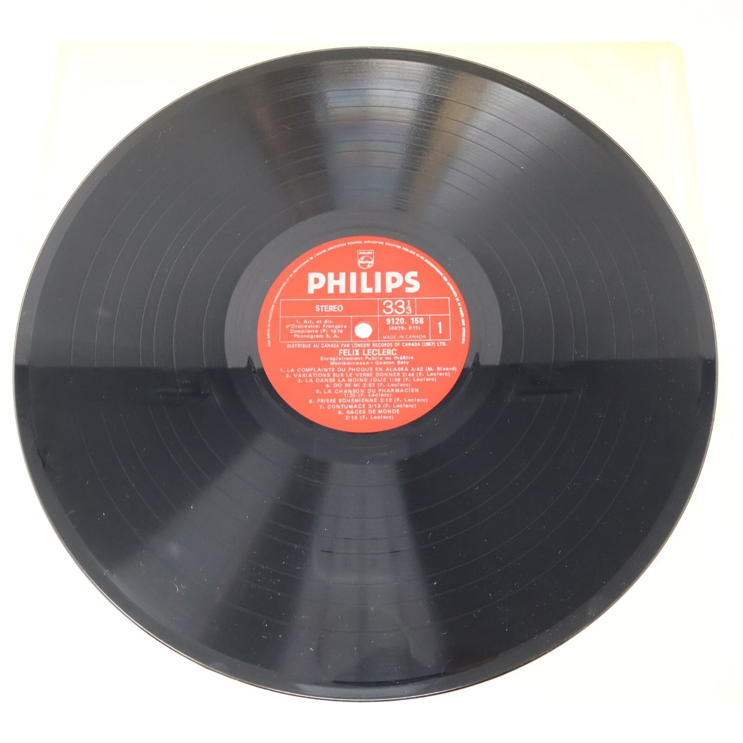 Félix Leclerc Lot 4 Disques Mon Fils/Chansons Dans La Mémoire Longtemps Record