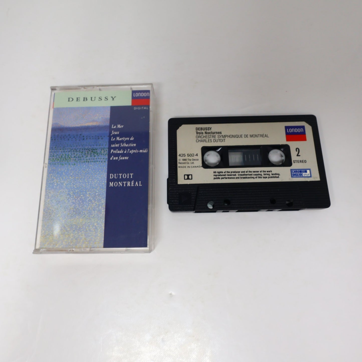 Debussy 2 Cassettes Lot Charles Dutoit/Montréal OSM La Mer/Jeux/Images/Nocturnes