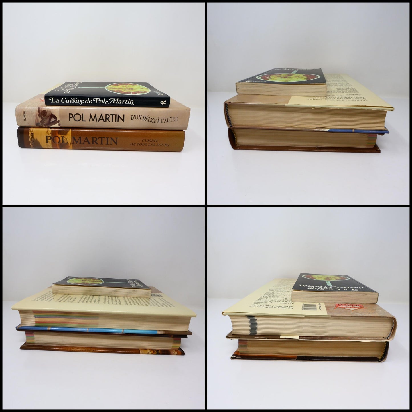 Pol Martin Lot 3 Livres D'un Délice à l'Autre/Cuisine de Tous les Jours Recettes