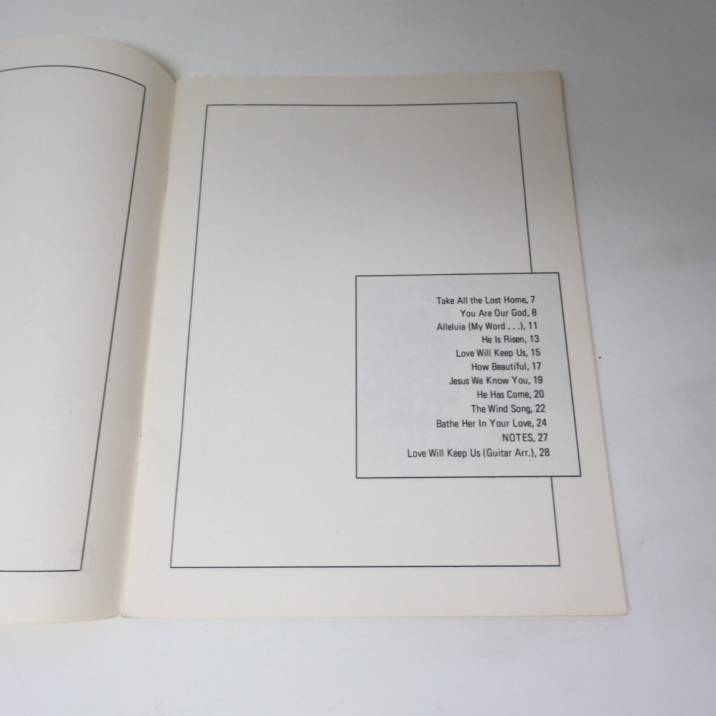 1977 Take All the Lost Home by Joe Wise Catholic Music Songbook Religious Sheet