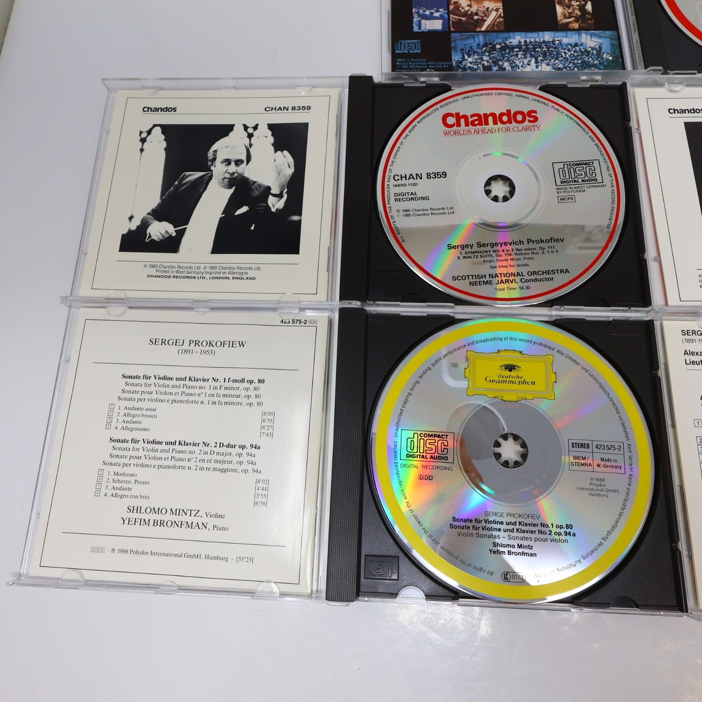 Sergei Prokofiev 9 CDs Lot Symphonies 1 & 5/Romeo & Juliet Excerpts Classical