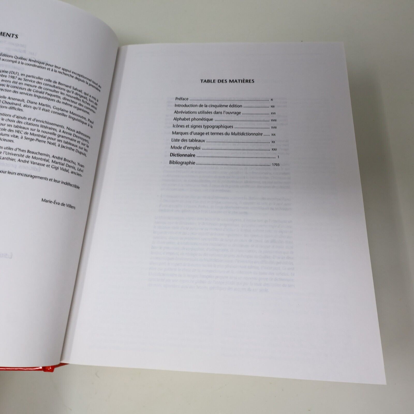 2009 Multi Dictionnaire de la Langue Française 5E Édition Marie-Éva de Villers