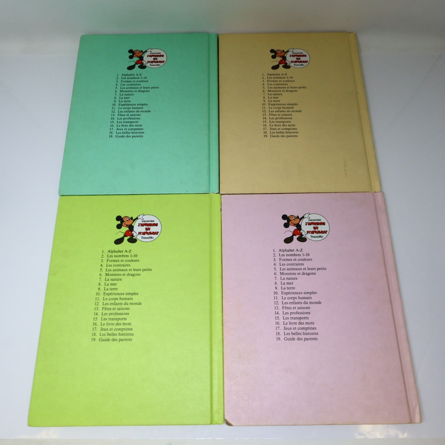 J'Apprends en M'Amusant #1 3-6 8-12 14-19 Lot 16 Livres Transmo Disney Enfants