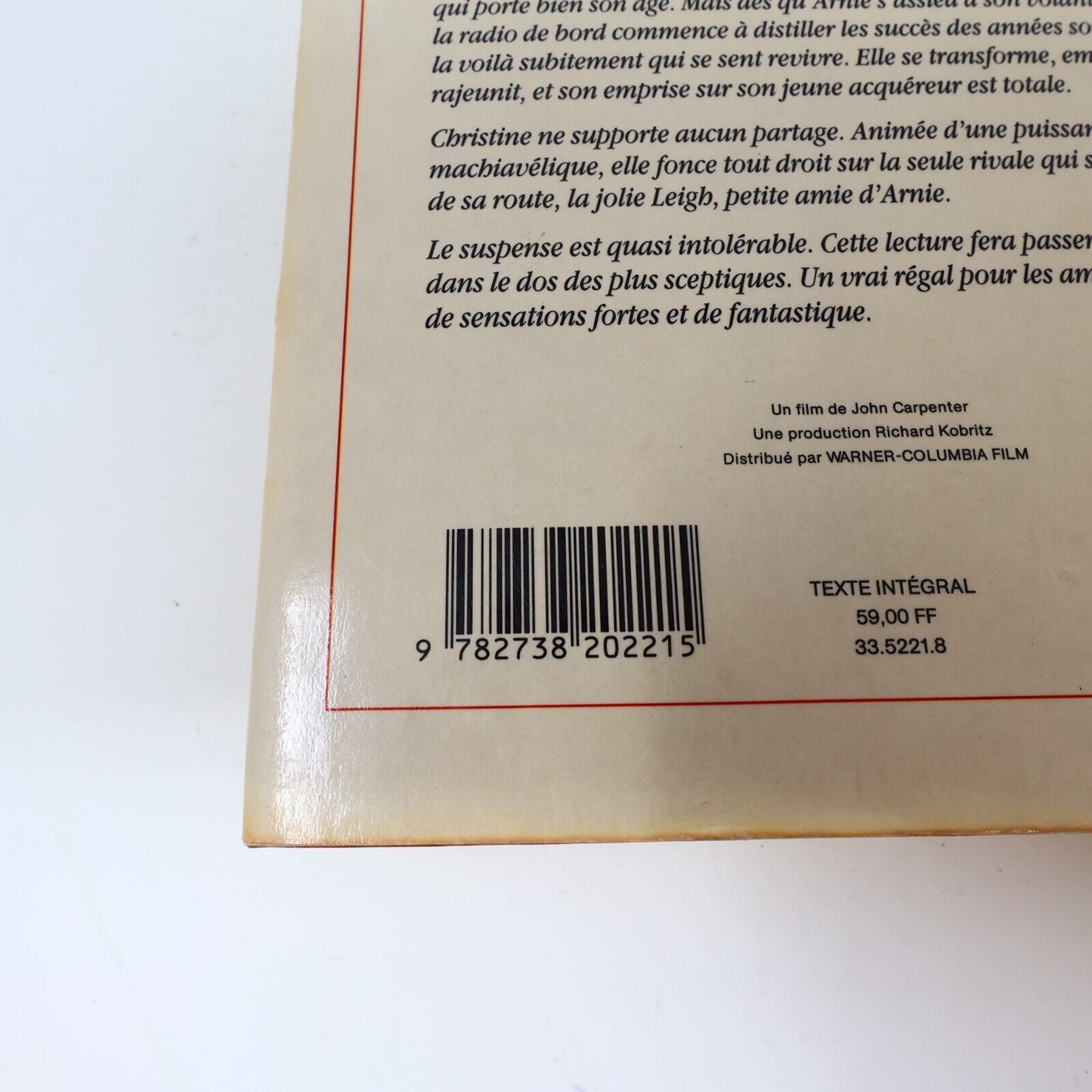 1989 Christine Succès du Livre de Stephen King Hardcover HC Éditions de la Seine