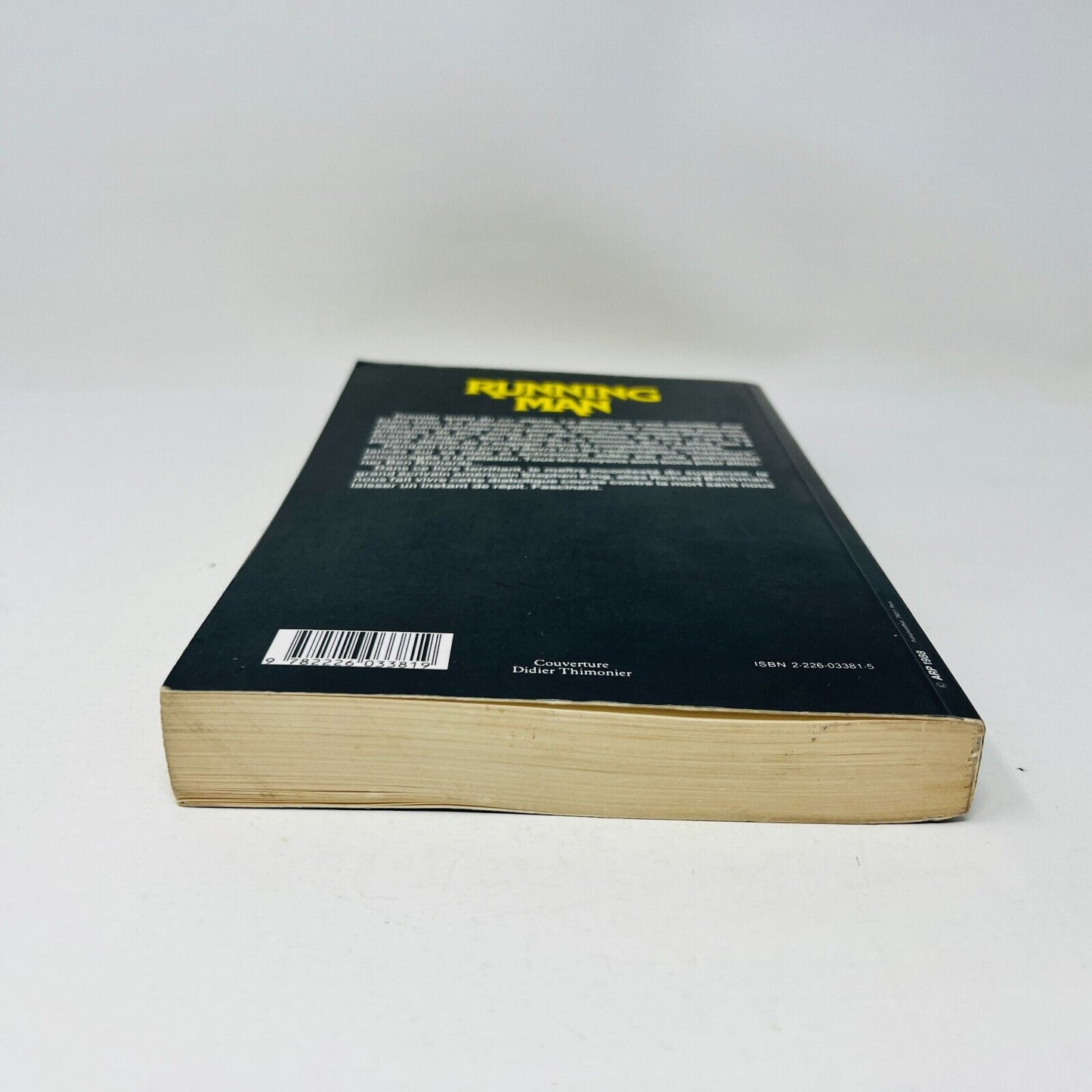 1988 Stephen King Richard Bachman Running Man Albin Michel Français Paperback PB