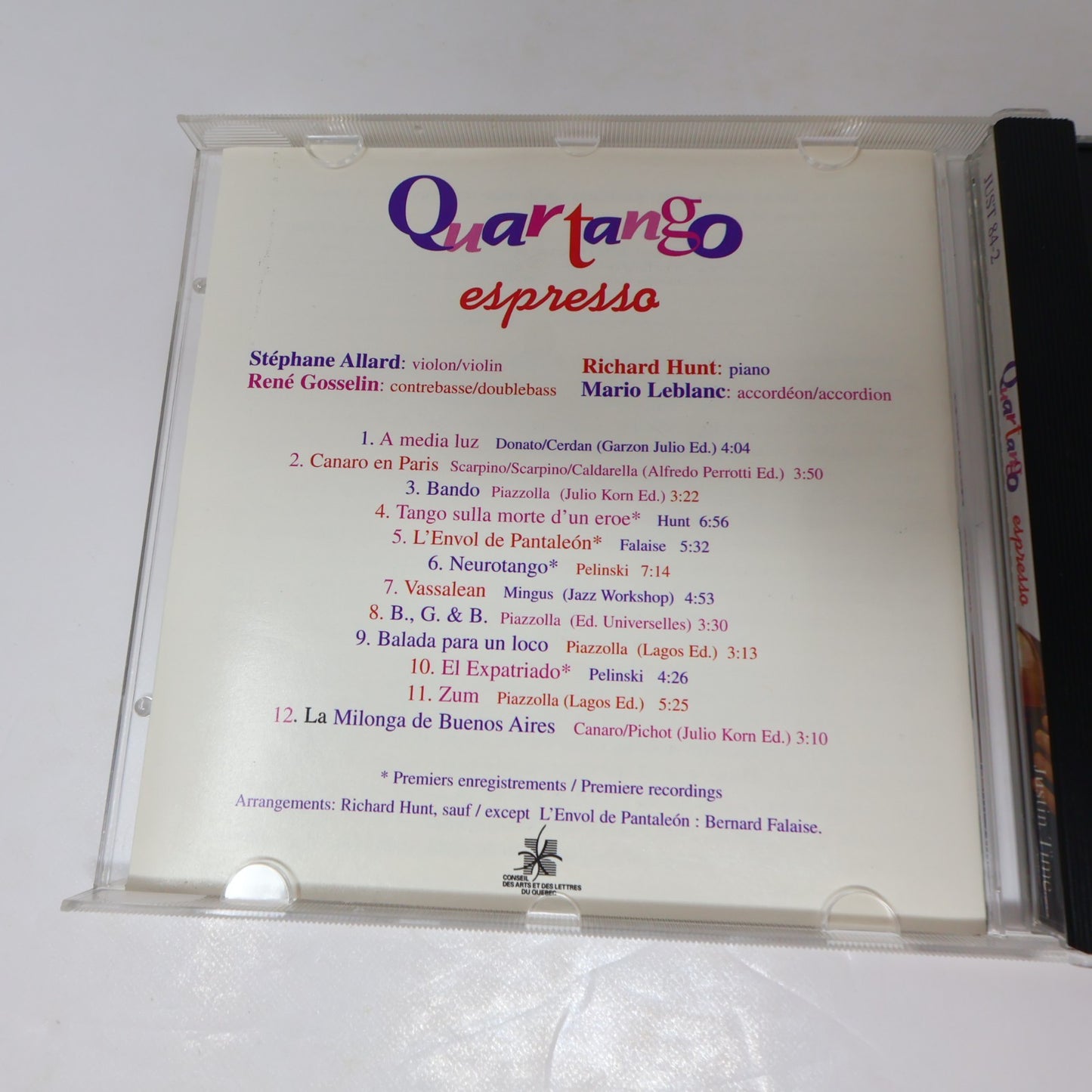 Quartango 2 CDs Lot Espresso/Quartango Justin Time/CBC Records Latin World Music