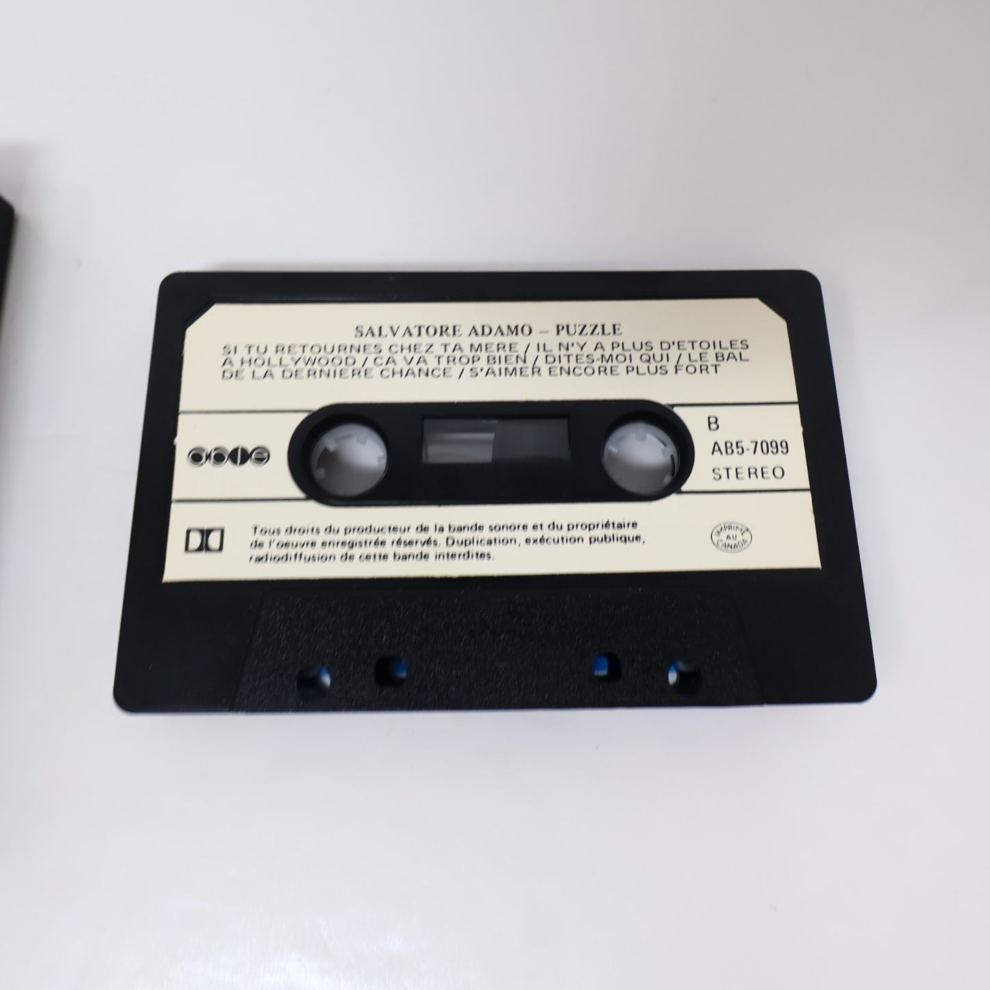 Salvatore Adamo Lot 2 Cassette Ses Plus Grands Succès/Puzzle C'est Ma Vie/Elle