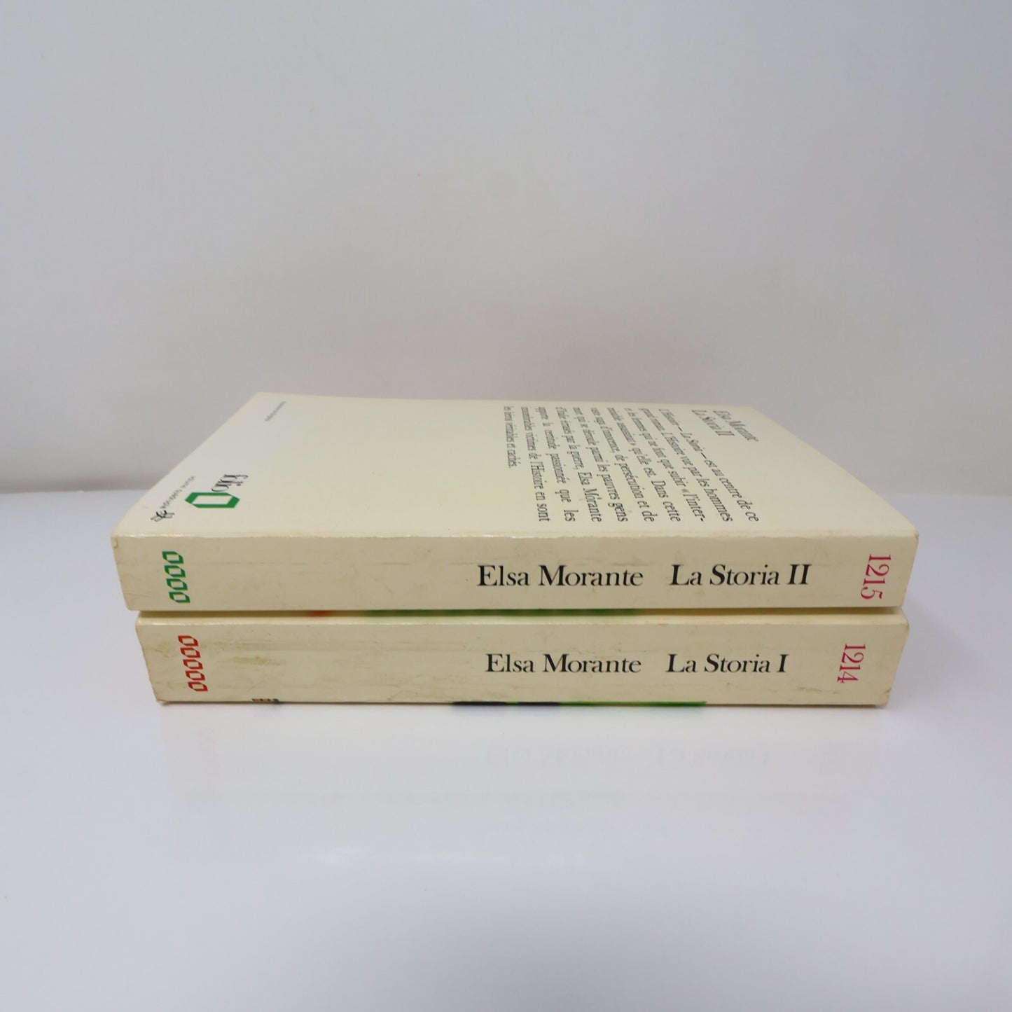 La Storia #1-2 Série Complète Lot 2 Livres Elsa Morante Folio Fiction Historique