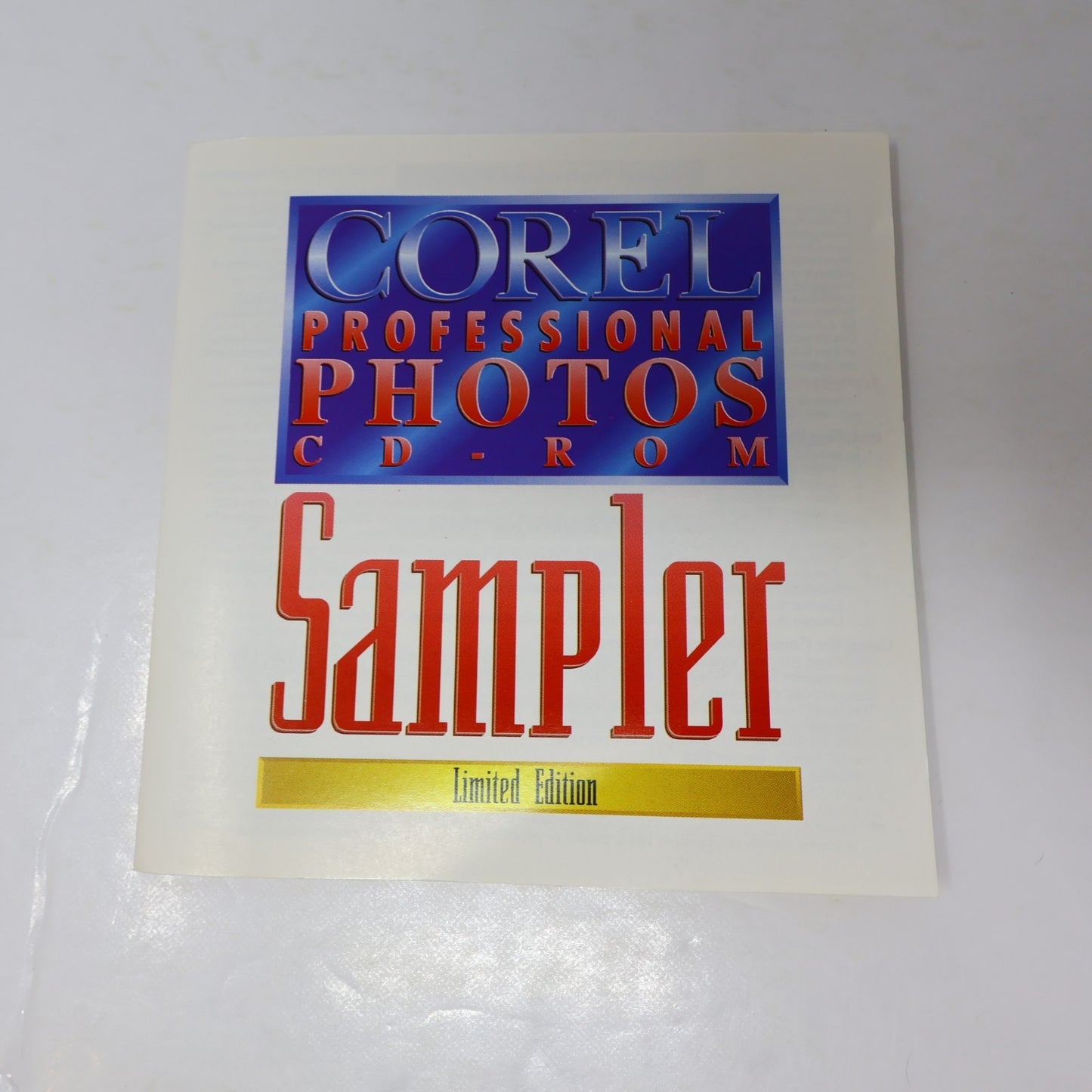 Corel Professional Photo CD-Rom Sampler 1 Limited Ed. For Older Win/Mac OS 1994
