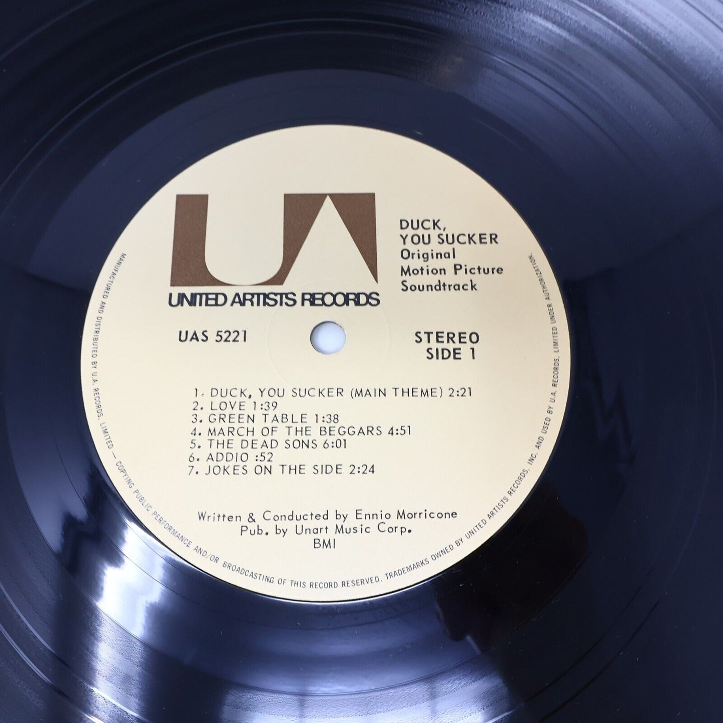 Ennio Morricone Duck You Sucker Movie Soundtrack LP Record UAS-5221 Sergio Leone