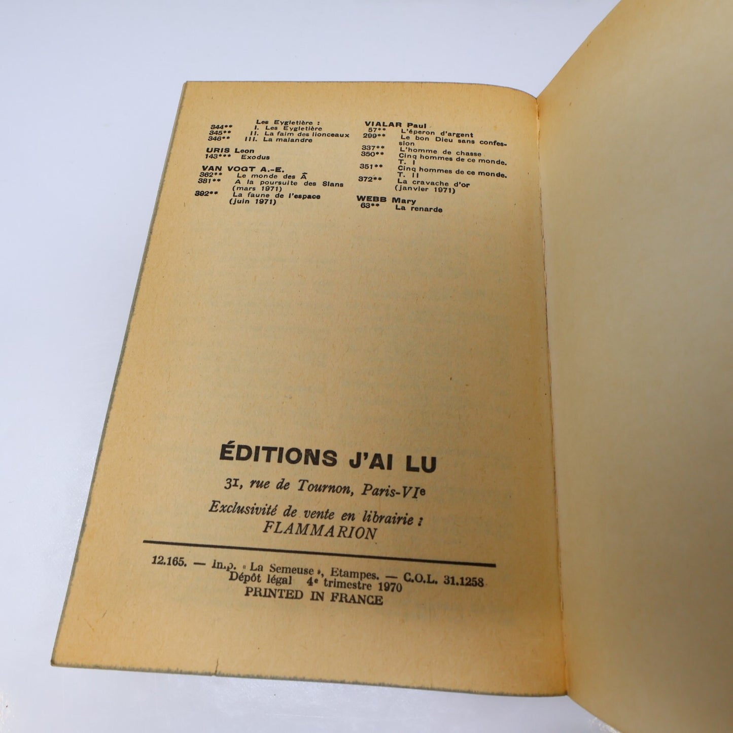Guy des Cars Lot 8 Livres J'ai Lu Sang d'Afrique/Grand Monde/Corruptrice Romance