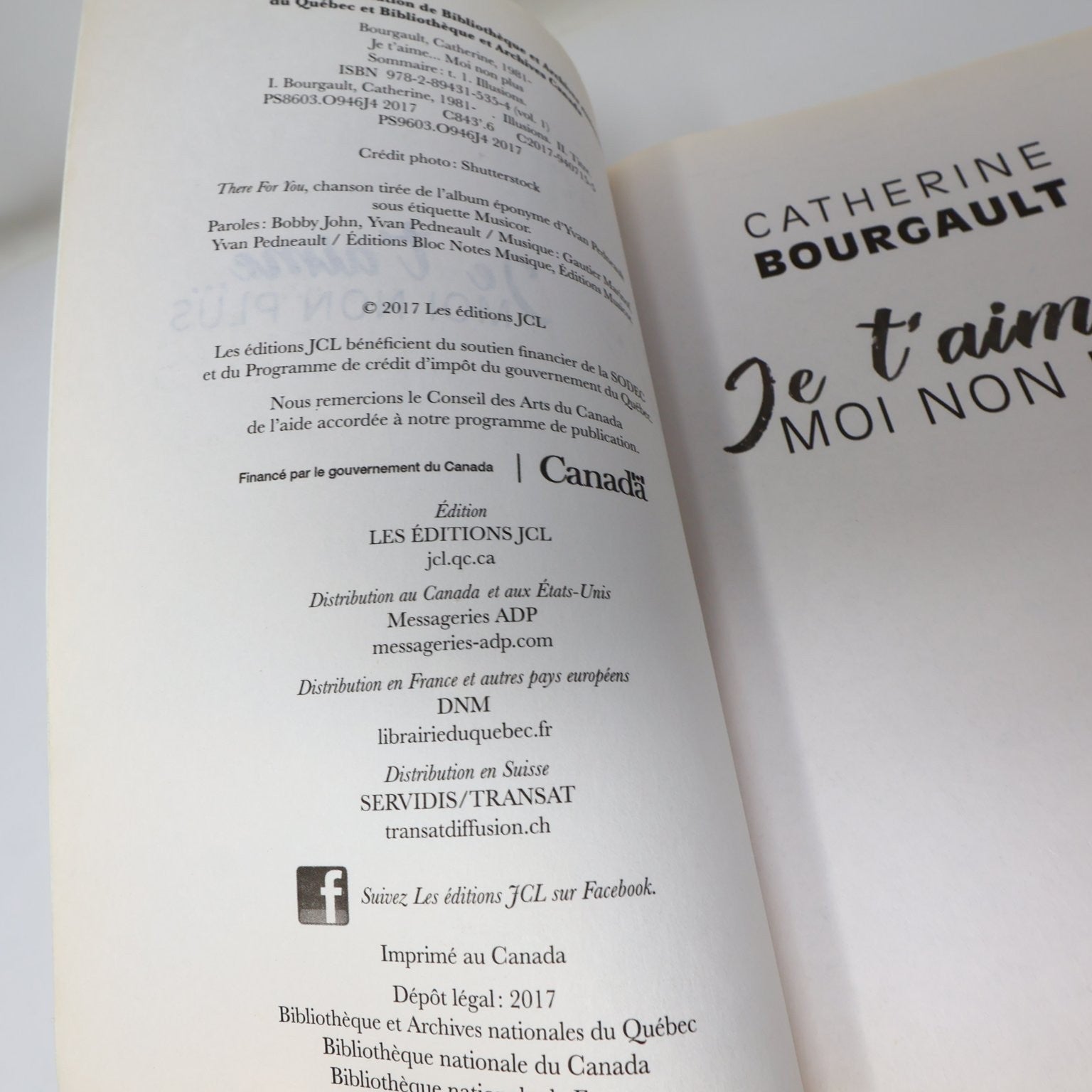 Je t'aime... Moi Non Plus Livre Catherine Bourgault 2017 Les Éditions JCL Amour