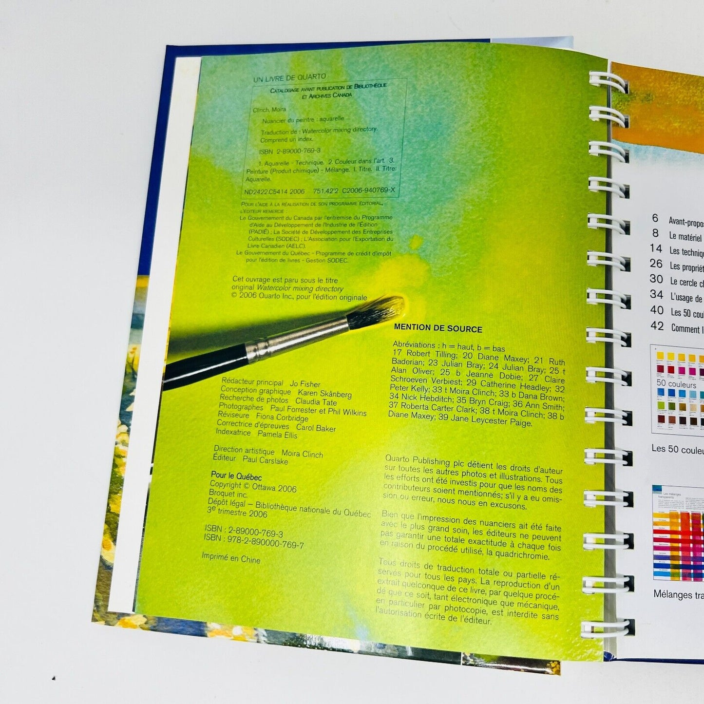 Le Nuancier du Peintre Aquarelle Moira Clinch Guide Visuel 2500 Mélanges/Glacis