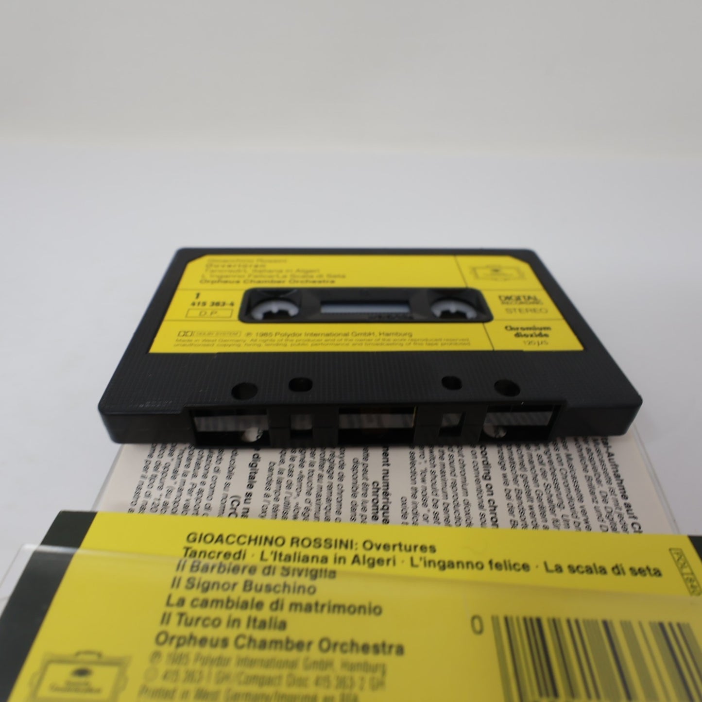 Rossini-Overtures Cassette Orpheus Chamber Orchestra 1985 DGG 415 363-4 Tancredi