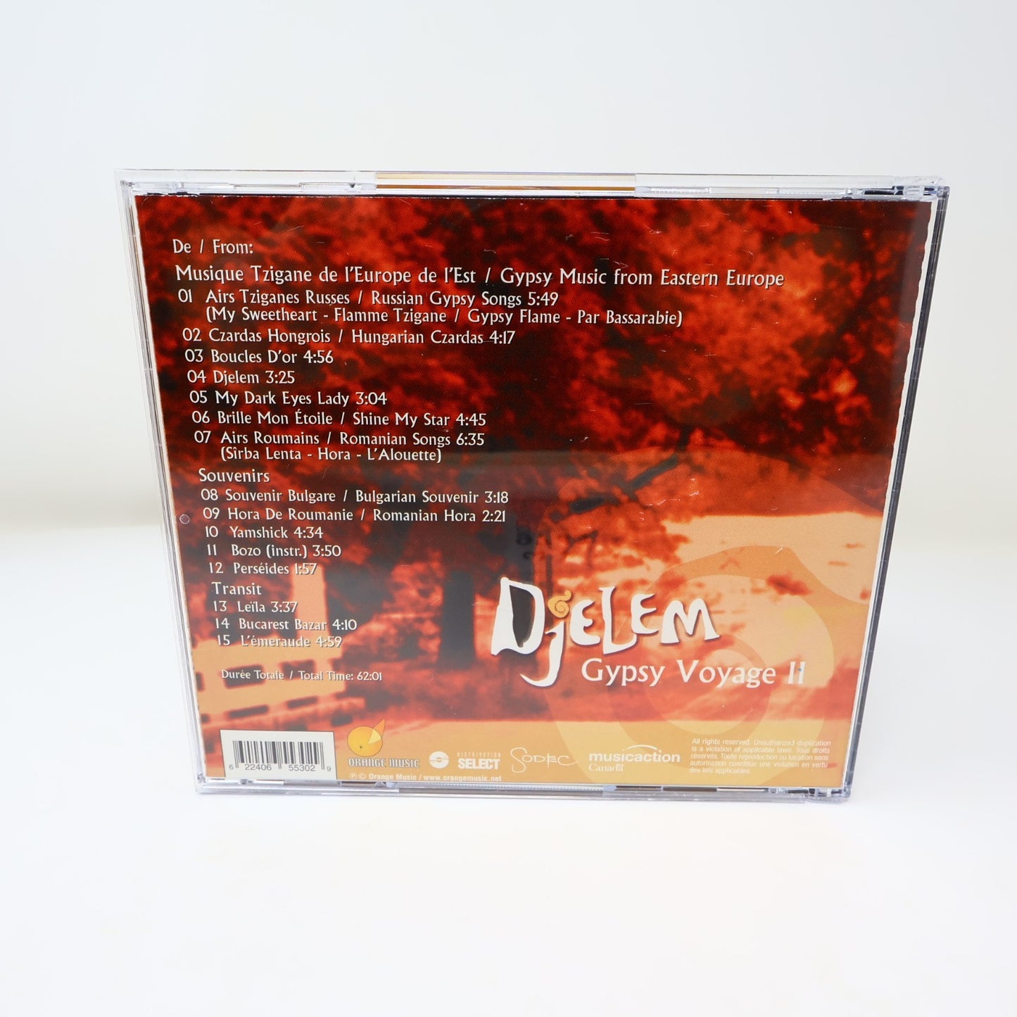 Djelem Gypsy Voyage II #2 Orange Music CD Boucles D'Or/Yamshick 2003 OMCD-5530