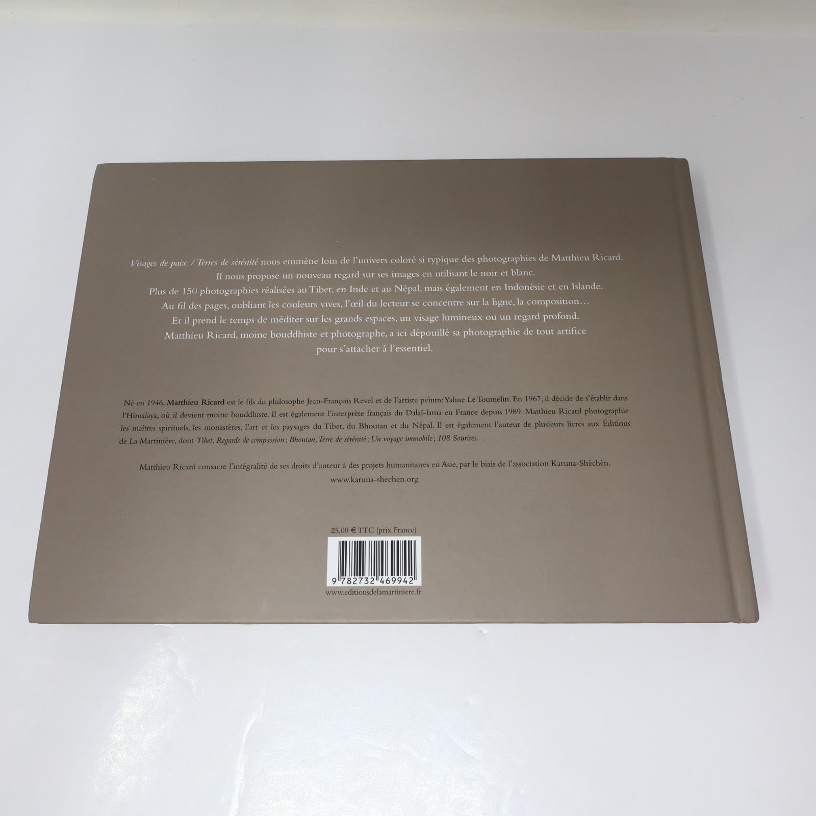Visages de Paix/Terres de Sérénité Matthieu Ricard La Martinière 2015 HC French