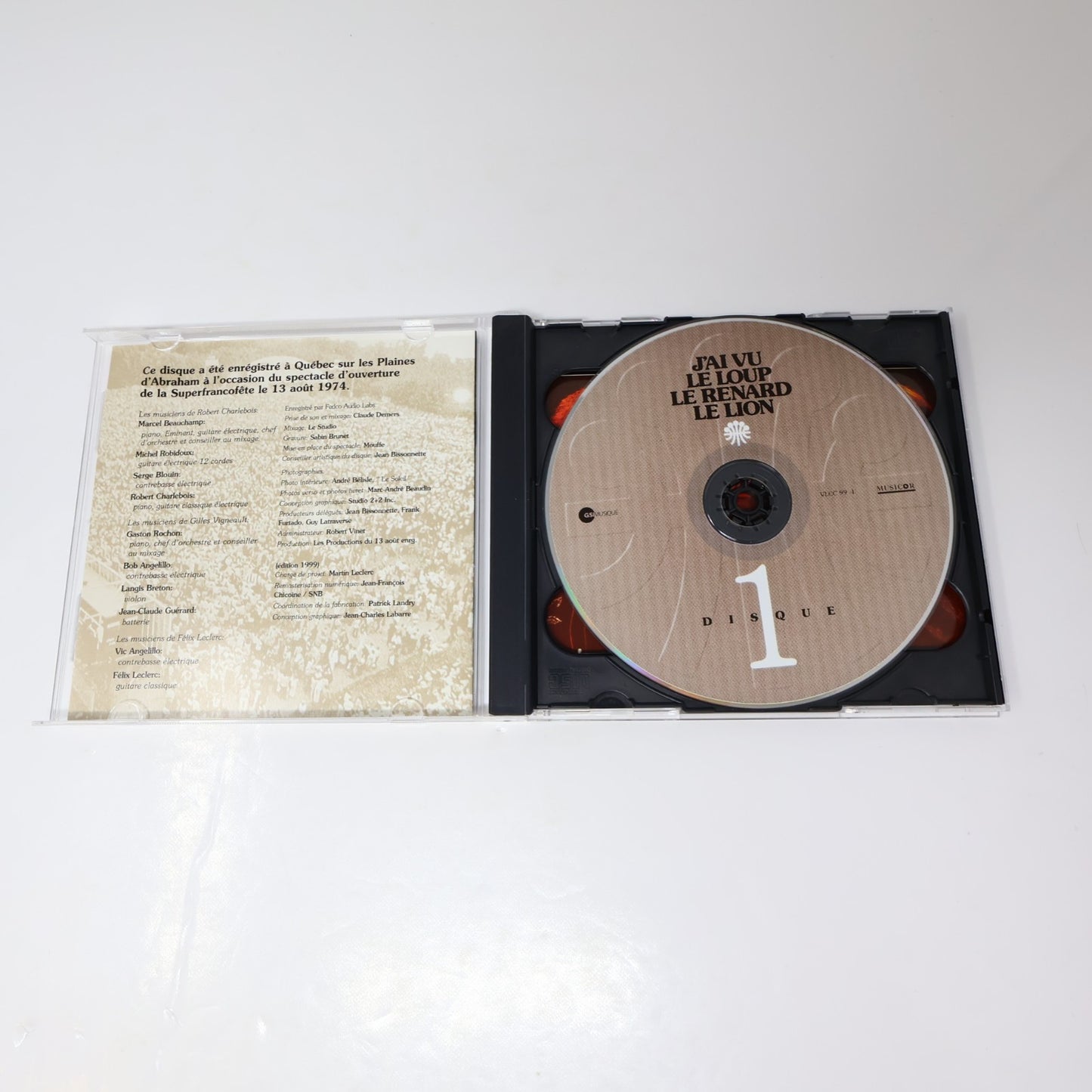 J'ai Vu Le Loup Le Renard Le Lion CD 25e 1974-1999 Leclerc/Vigneault/Charlebois