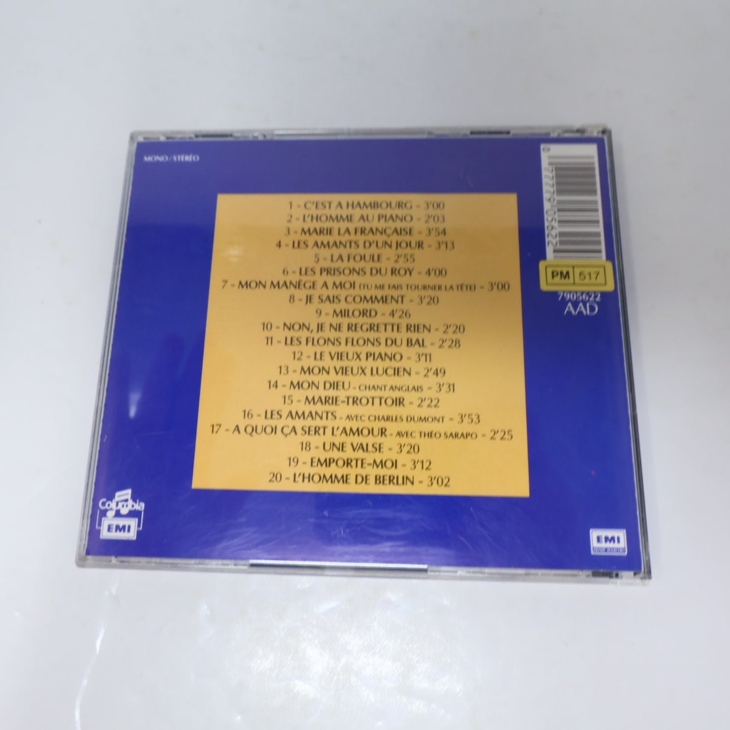 Édith Piaf 25e Anniversaire Volume #1-2 Série Complète Lot 2 CDs EMI Pop 1988