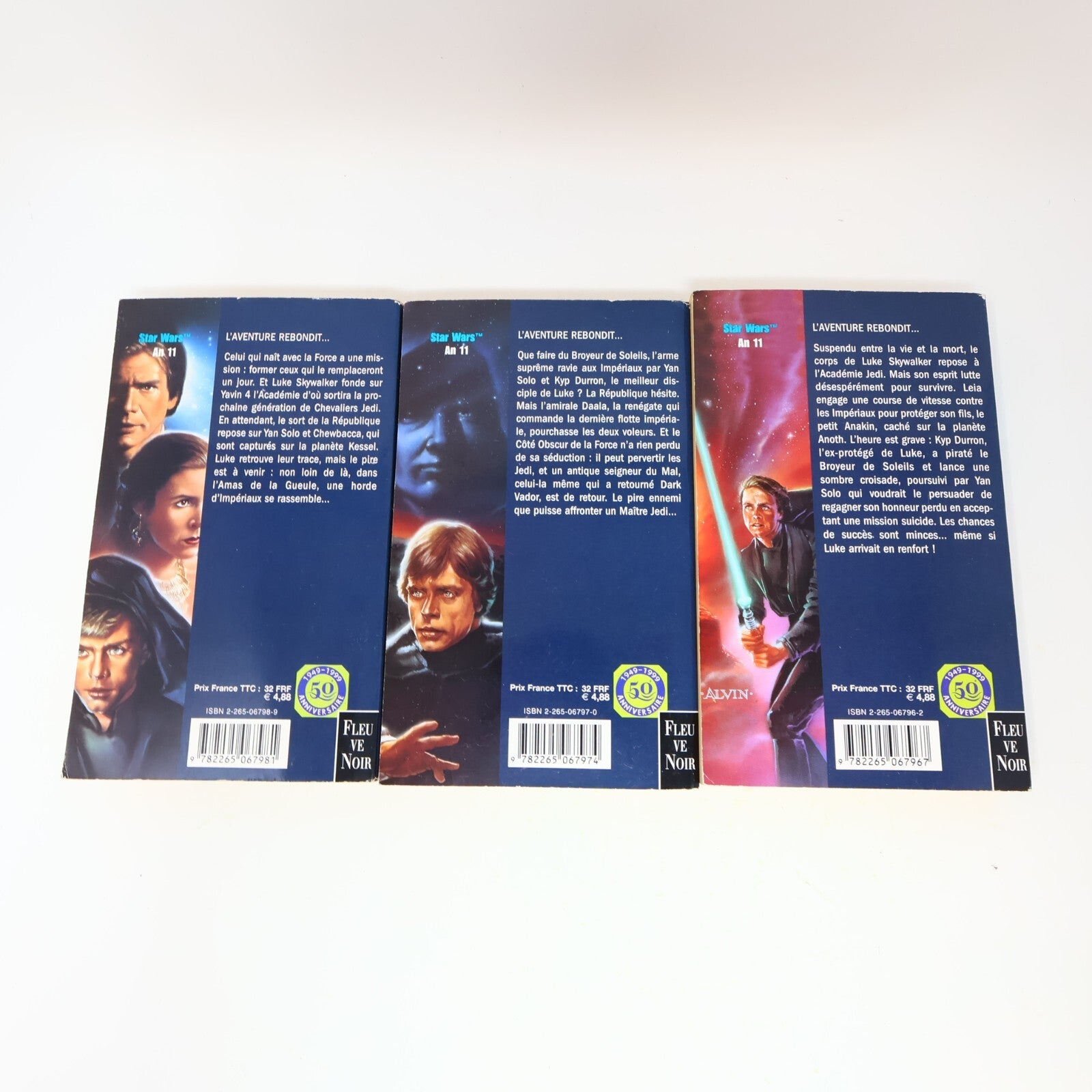 L'Académie Jedi #1-3 Star Wars Série Complète Lot 3 Livres Kevin J. Anderson 90s