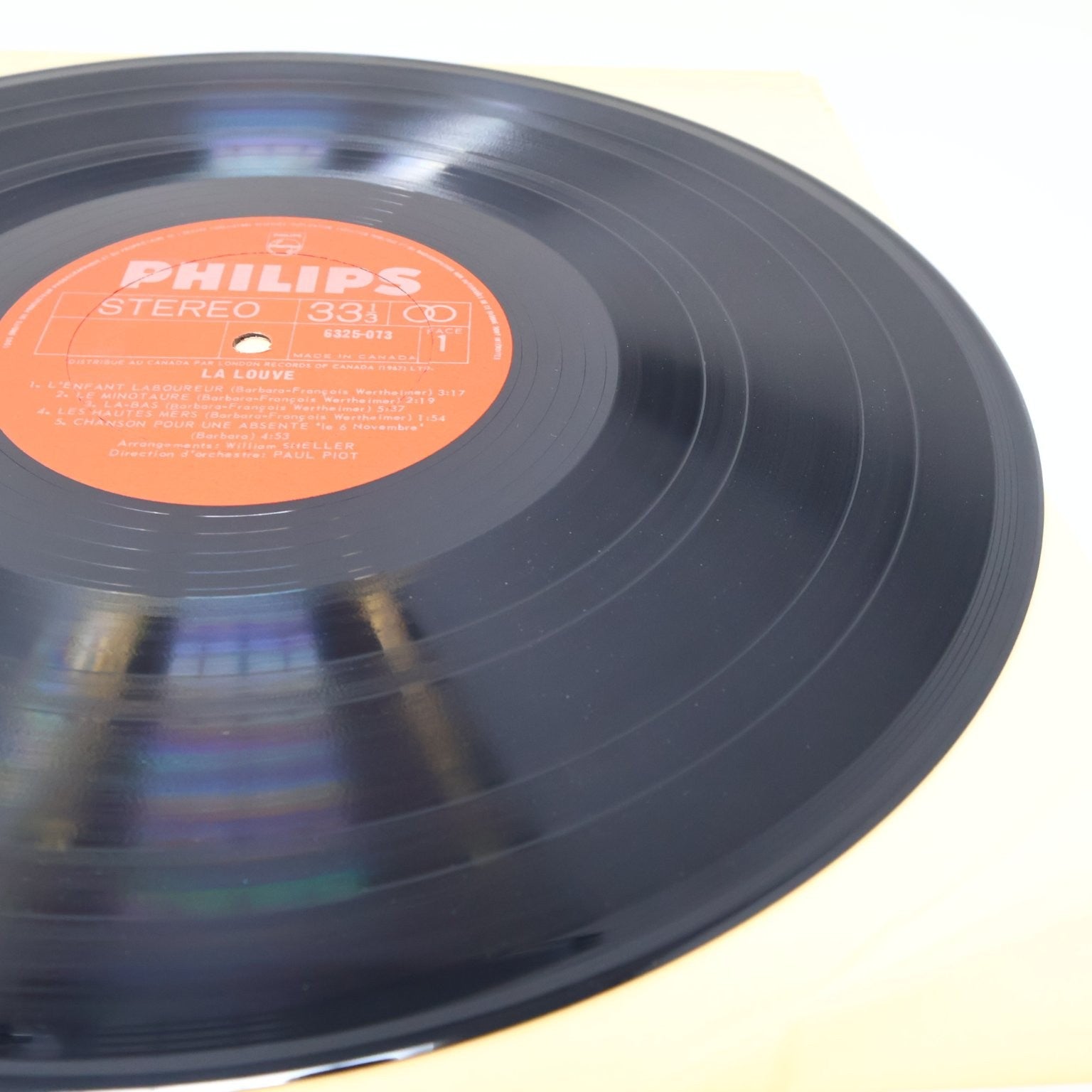 Barbara La Louve LP Record 1973 Philips French Chanson 33 RPM 6325 073 Excellent