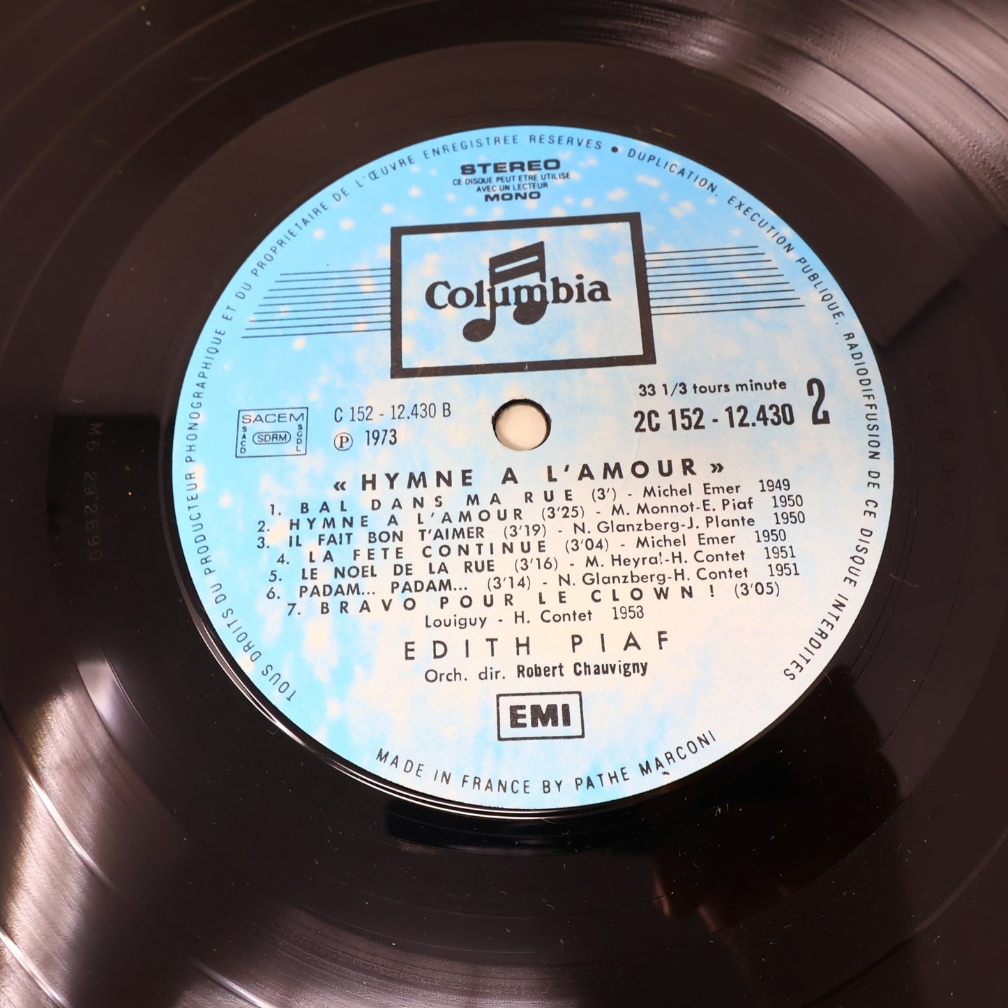 Édith Piaf Lot 4 Disques Record Hymne À L'amour/Definitive Piaf/Tête-à-Tête