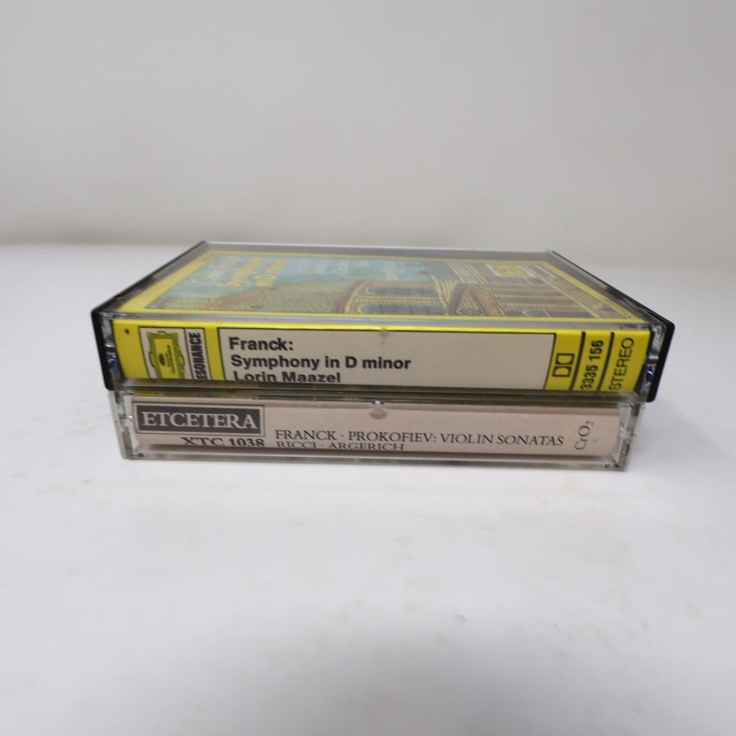 César Franck 2 Cassette Lot Symphony In D Minor/Violin Sonata Maazel/Prokofiev