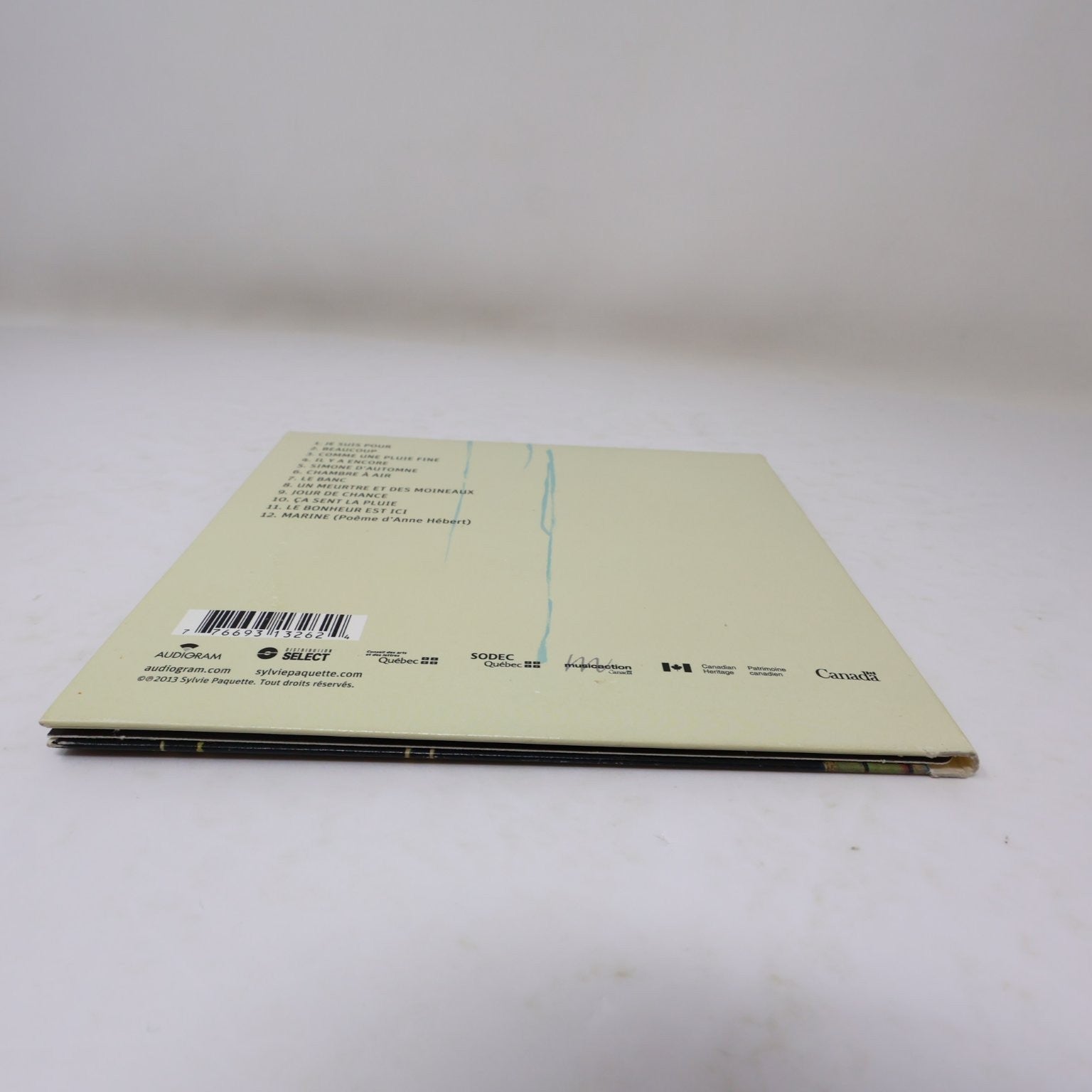 Sylvie Paquette Jour de Chance CD 2013 Folk Audiogram Canada Je Suis Pour/Banc