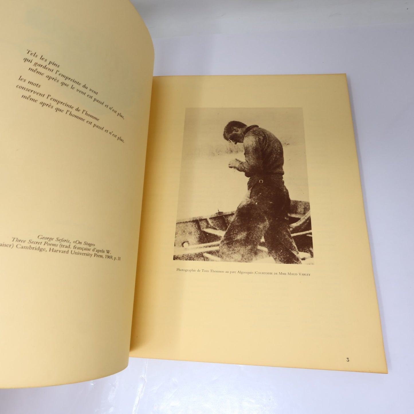 L'Art de Tom Thomson Art Gallery of Toronto 1972 Catalogue d'Exposition Français