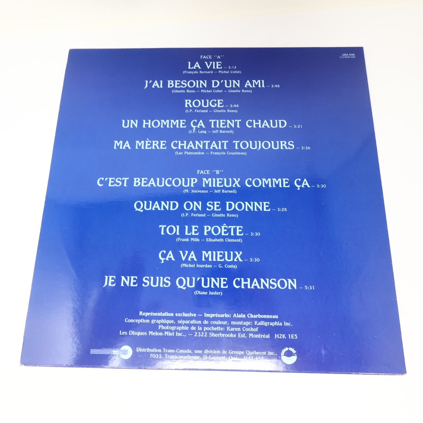 Ginette Reno Lot 6 Disques Record Aimons-nous/Quand On Se Donne/20 Grands Succès